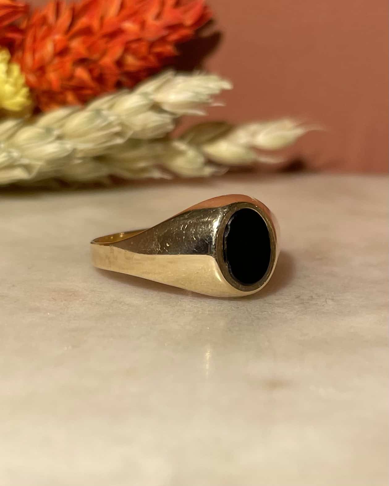 Chevalière vintage Onyx "Lilith"