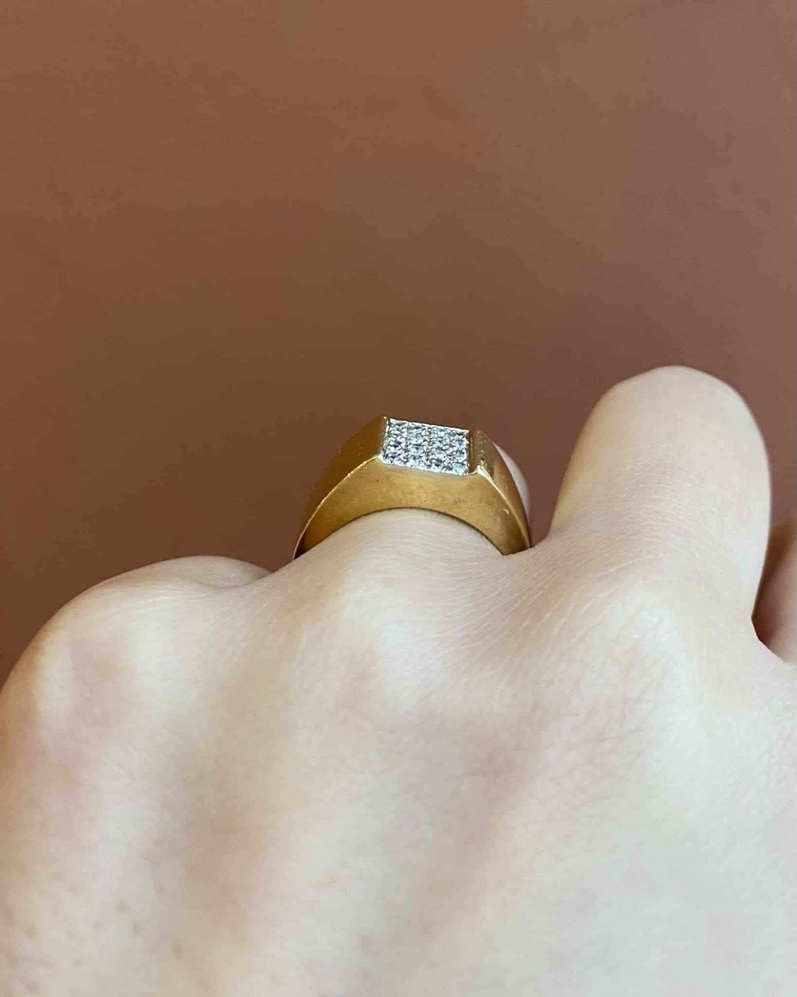 Chevalière Vintage 16 Diamants "Isabella" - Elliade Paris