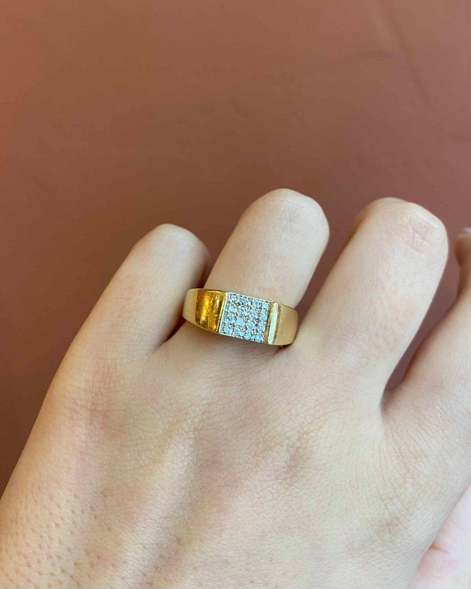 Chevalière Vintage 16 Diamants "Isabella" - Elliade Paris