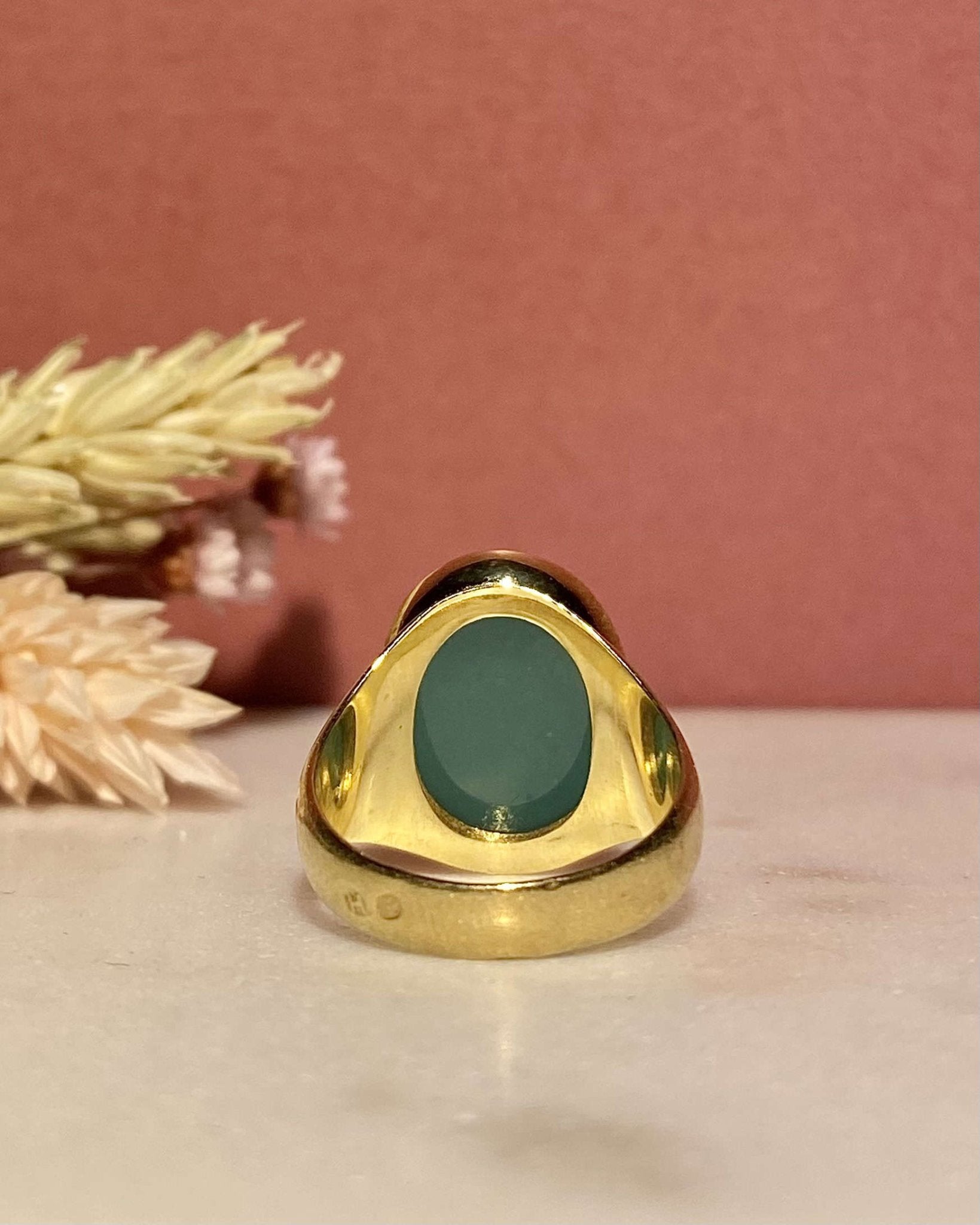 Chevalière vintage Calcedoine 2.50 Carats "Indy" - Elliade Paris