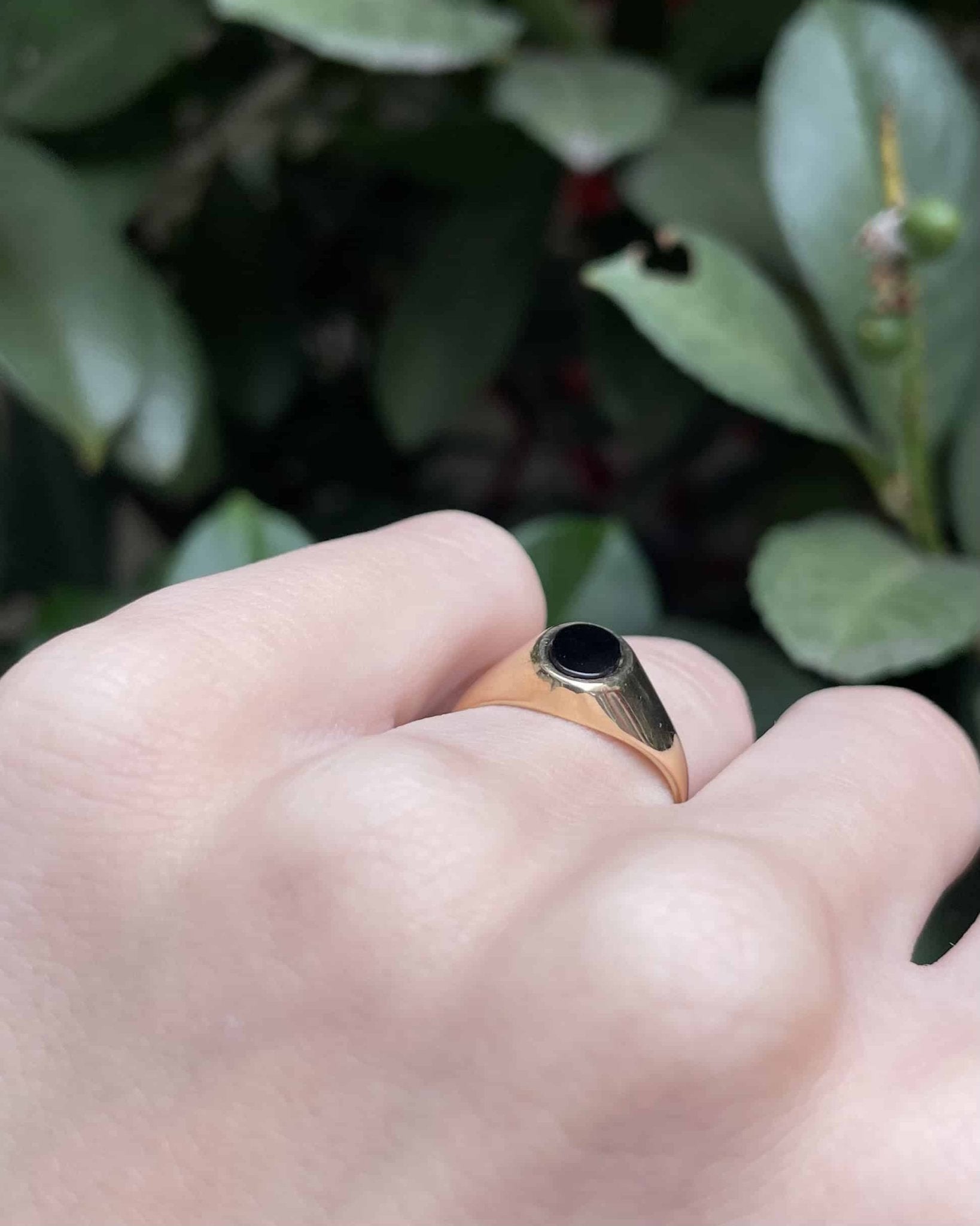 Chevalière vintage Onyx "Lilith" - Elliade Paris