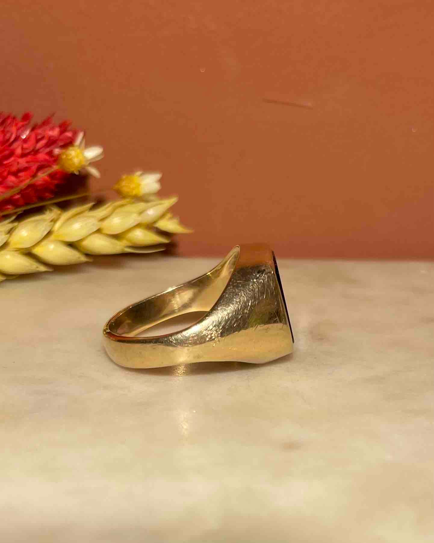 "Ainsley" Onyx Signet Ring