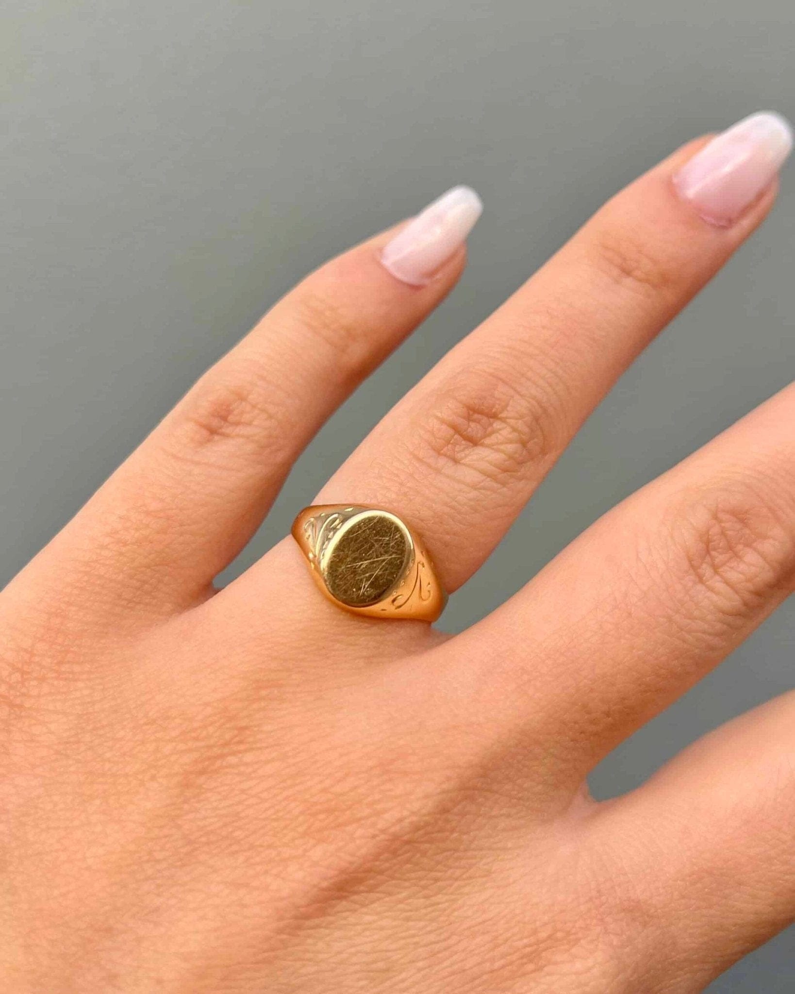 Chevalière Vintage Or 18 carats "Loanne" - Elliade Paris