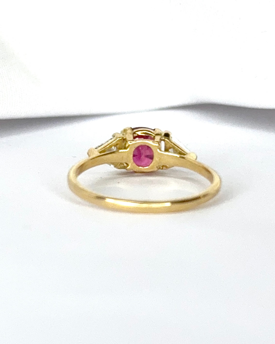 "Elisa" Trilogy Ring with 1.20 Carat Ruby & 0.32 Carat Diamonds