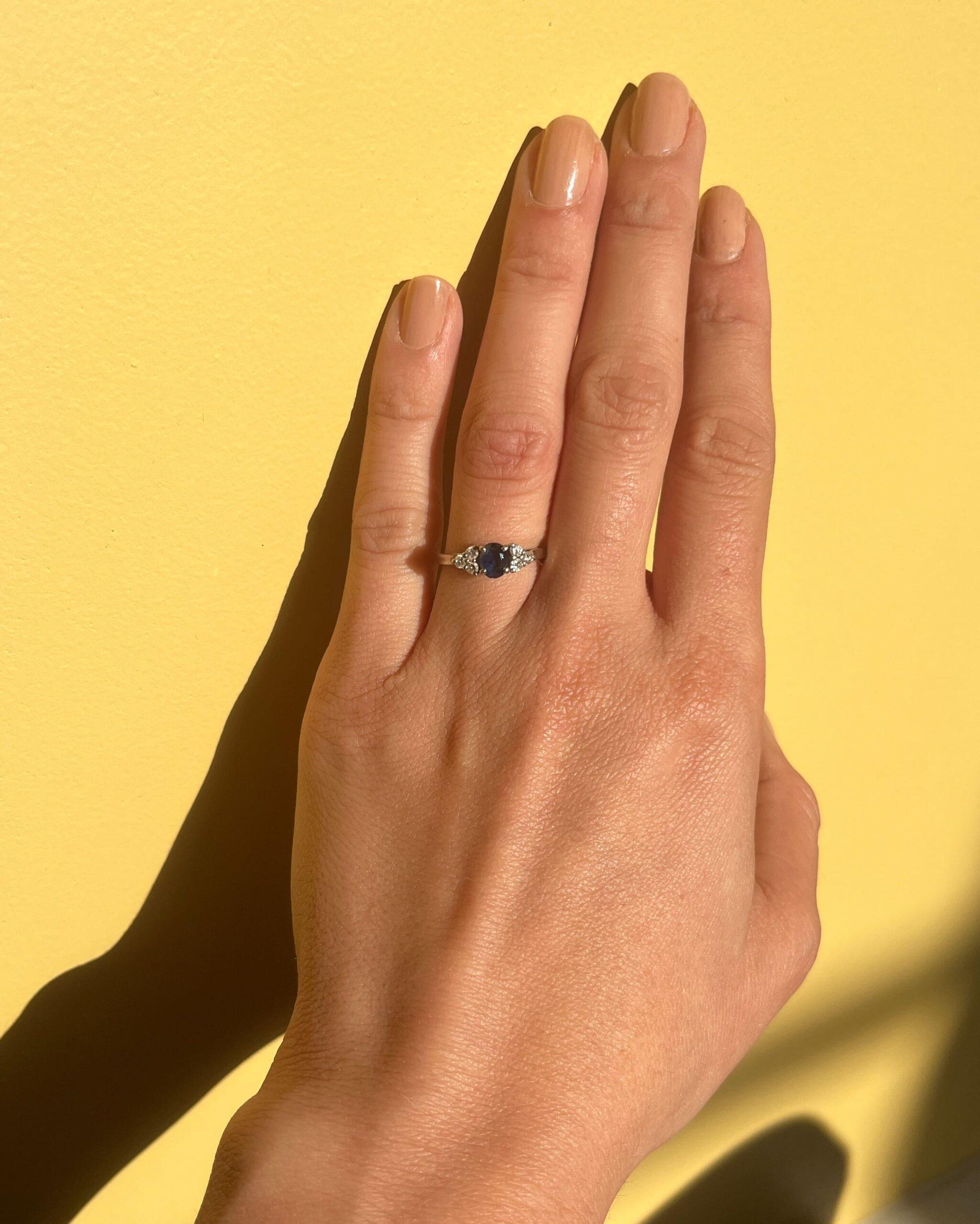 Bague saphir & diamants "Cindy"