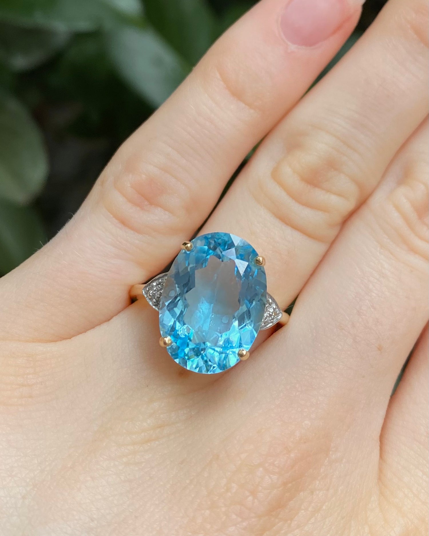 Bague Cocktail Topaze 11.50 carats & Diamants "Sophie"