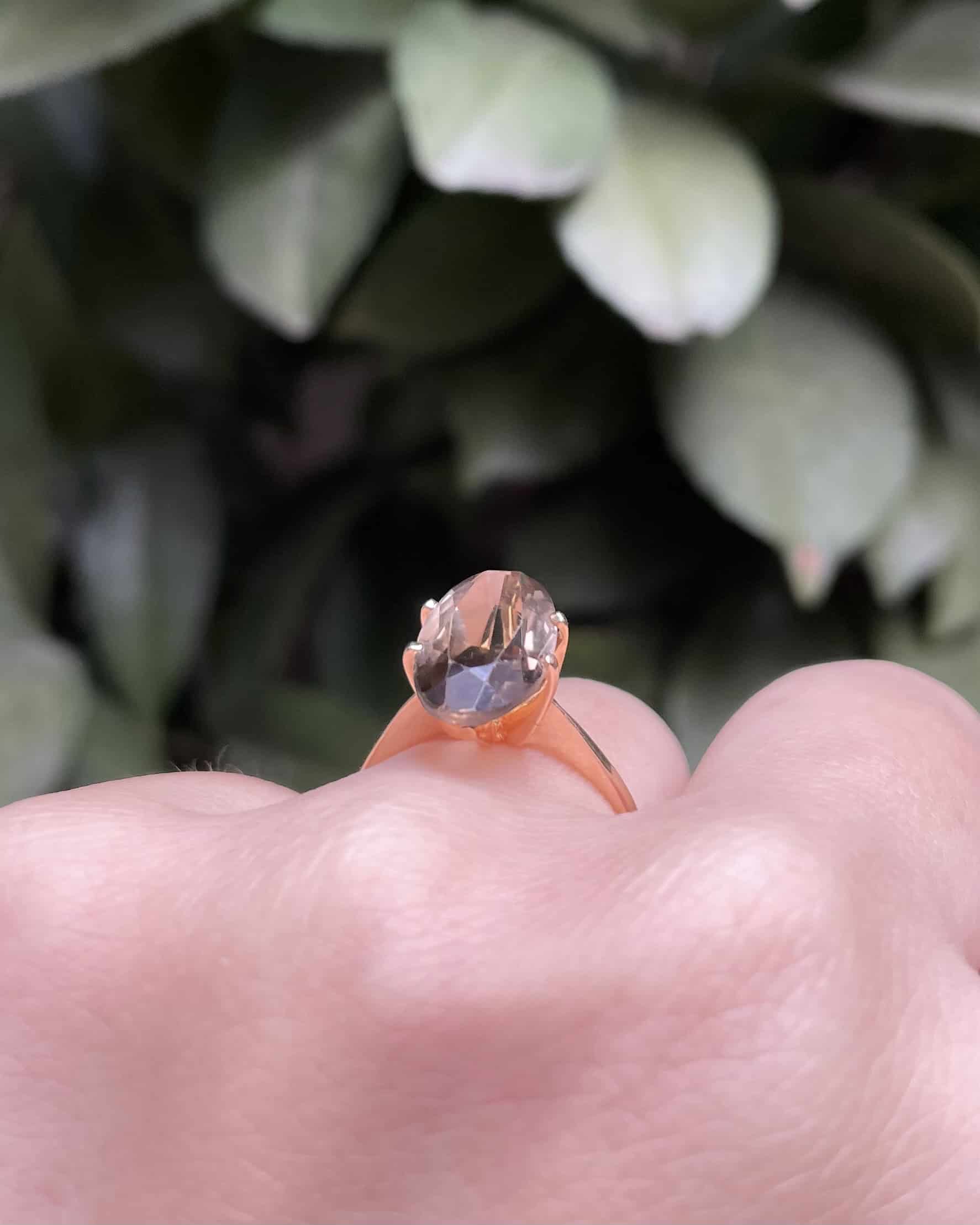Bague Cocktail Quartz fumé 3.15 Carats "Bielle"