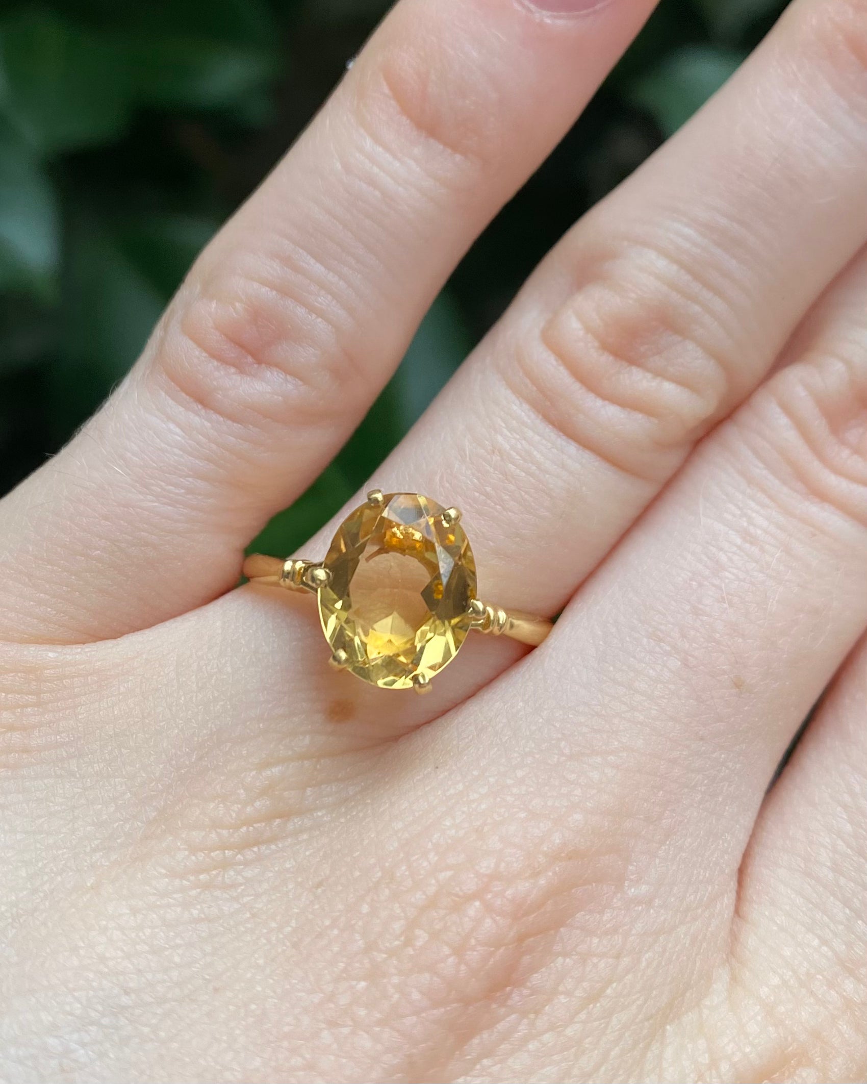 Solitaire Citrine Ring 2.80 carats "Luzia"