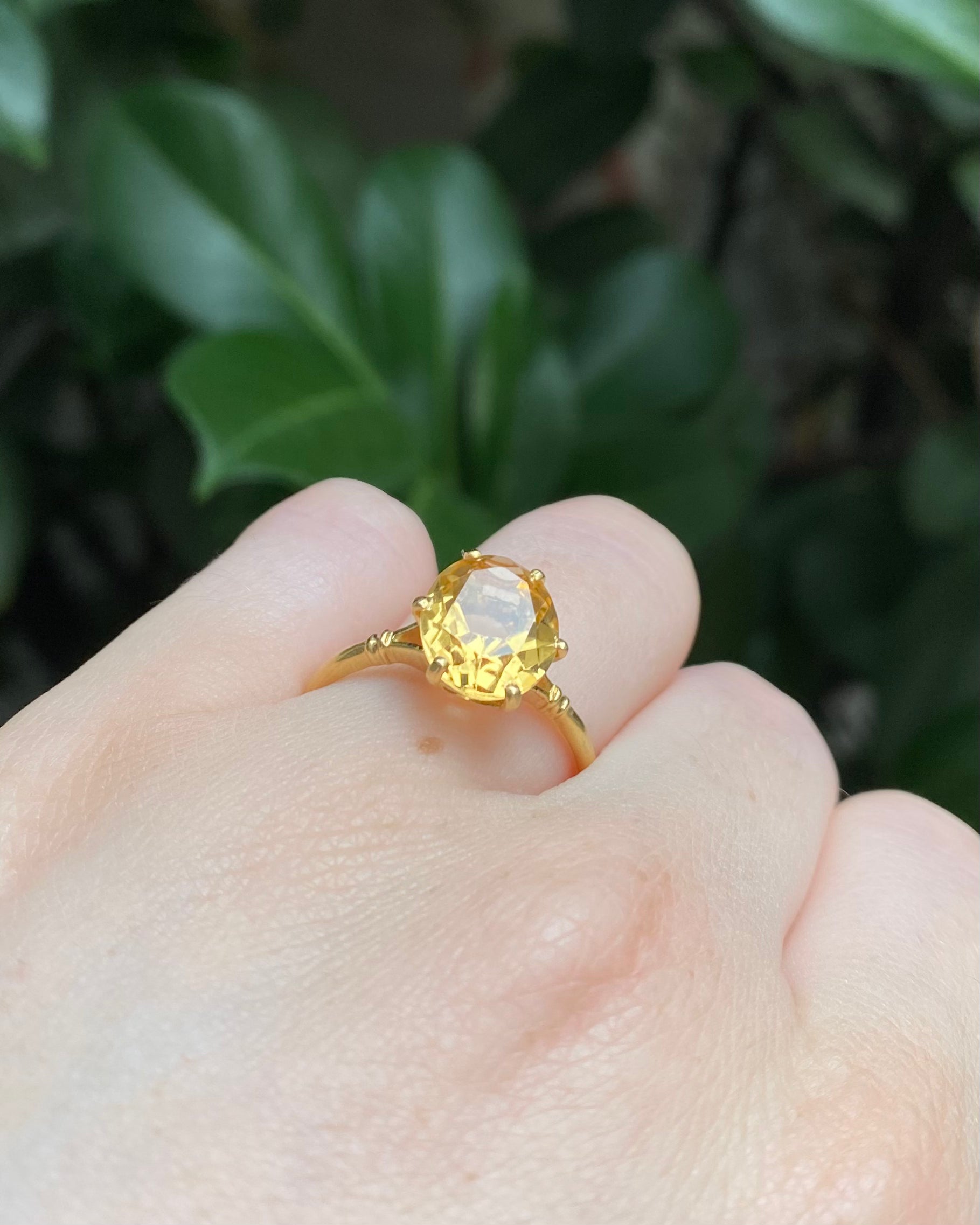 Solitaire Citrine Ring 2.80 carats "Luzia"
