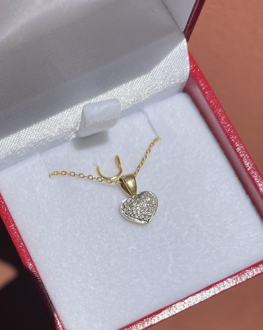 Pendentif coeur Diamants vintage "Téhoma"
