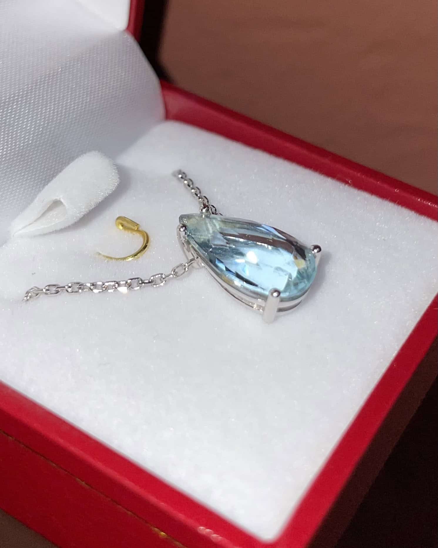 Collier Aigue - Marine 3 Carats "Mariana" - Elliade Paris