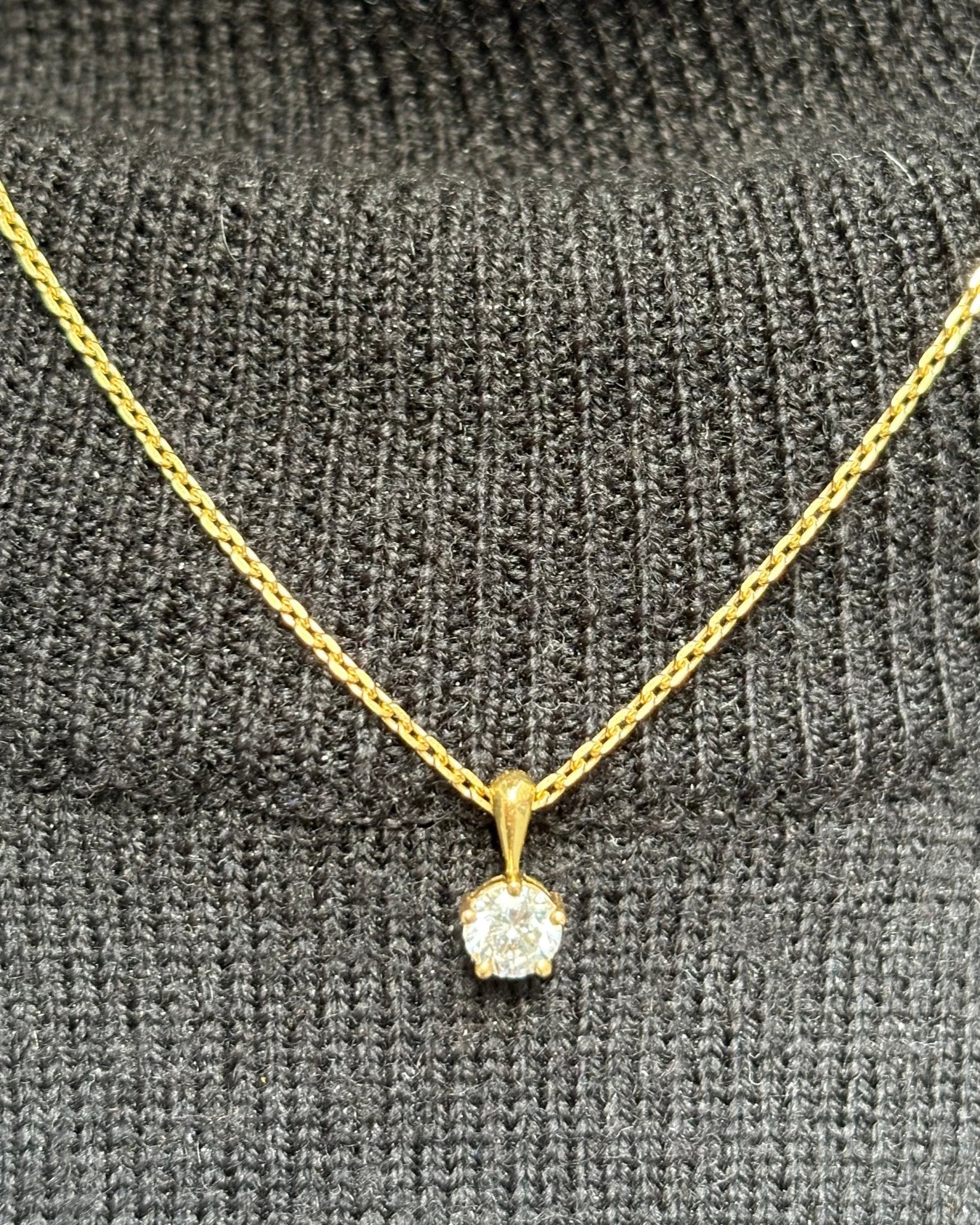 Collier Diamant Brillant 0.38 carat "Inès" - Elliade Paris
