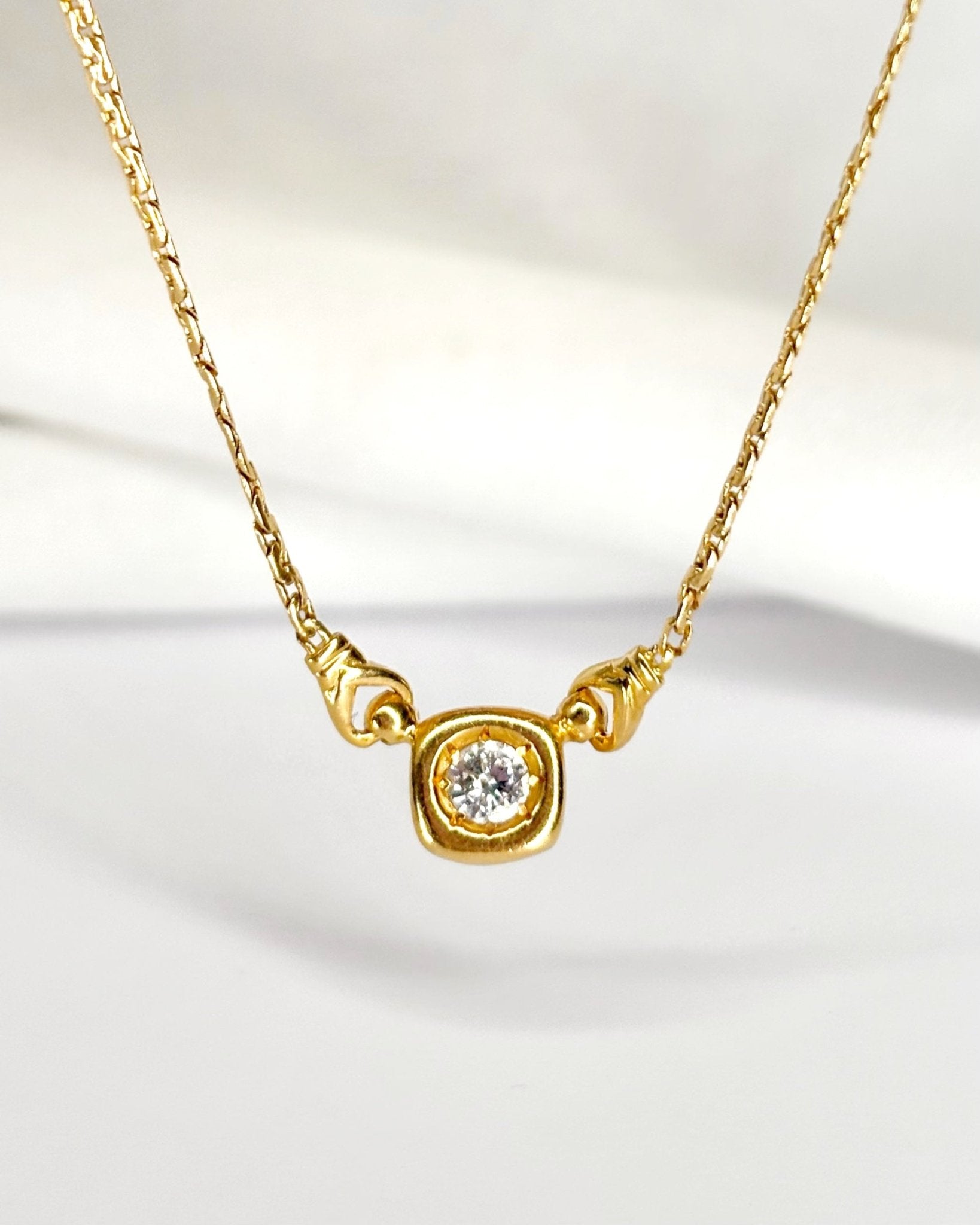 Collier Diamant & Or 4.46g "Camille" - Elliade Paris