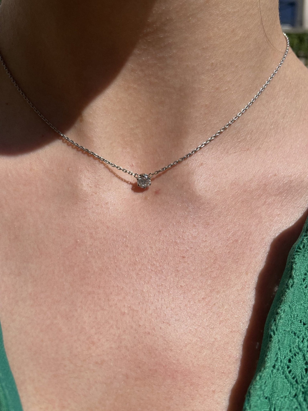 Collier Diamant Vintage "Aurora" - Elliade Paris