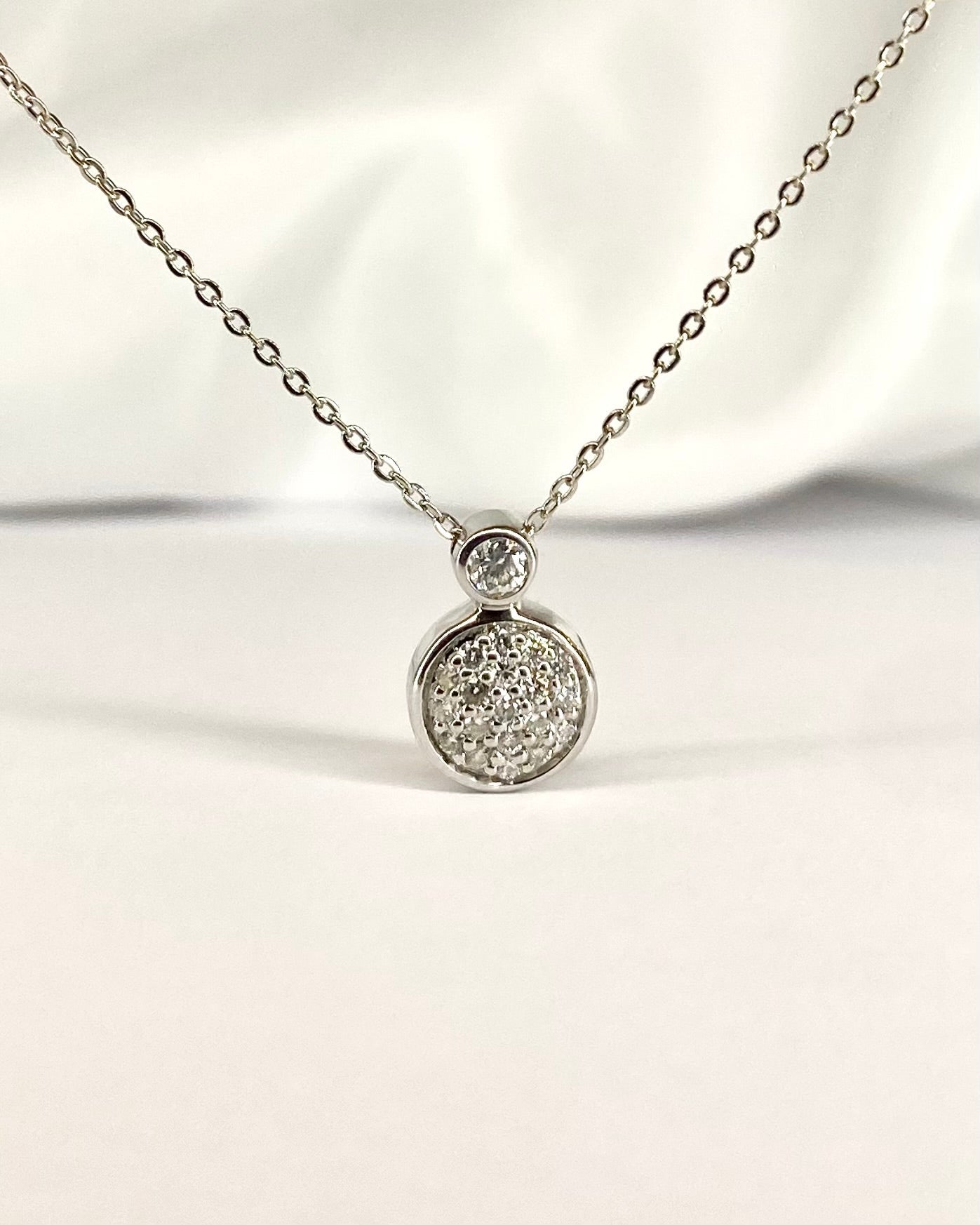 Collier Diamants & Or Gris 2,32g "Uma" - Elliade Paris