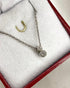 Collier Or Gris 18 carats & Diamants 0.07 carat "Emy" - Elliade Paris