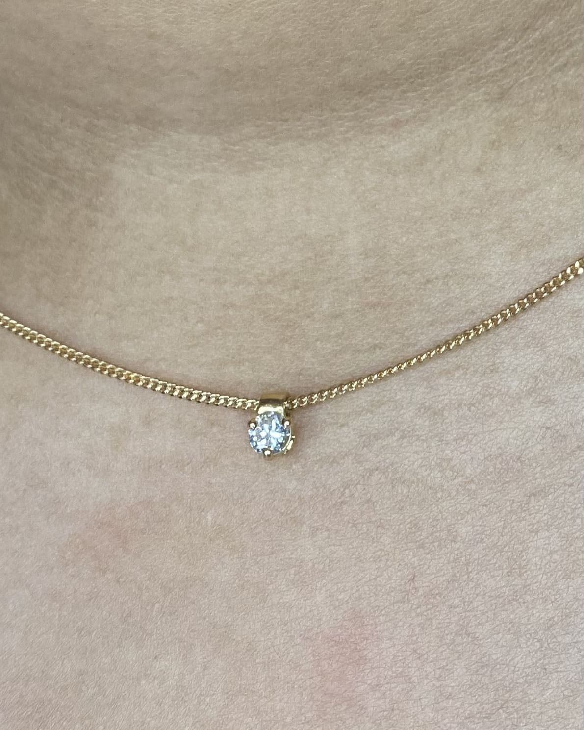 Collier Or Rose Diamant 0.25 carat "Megane" - Elliade Paris