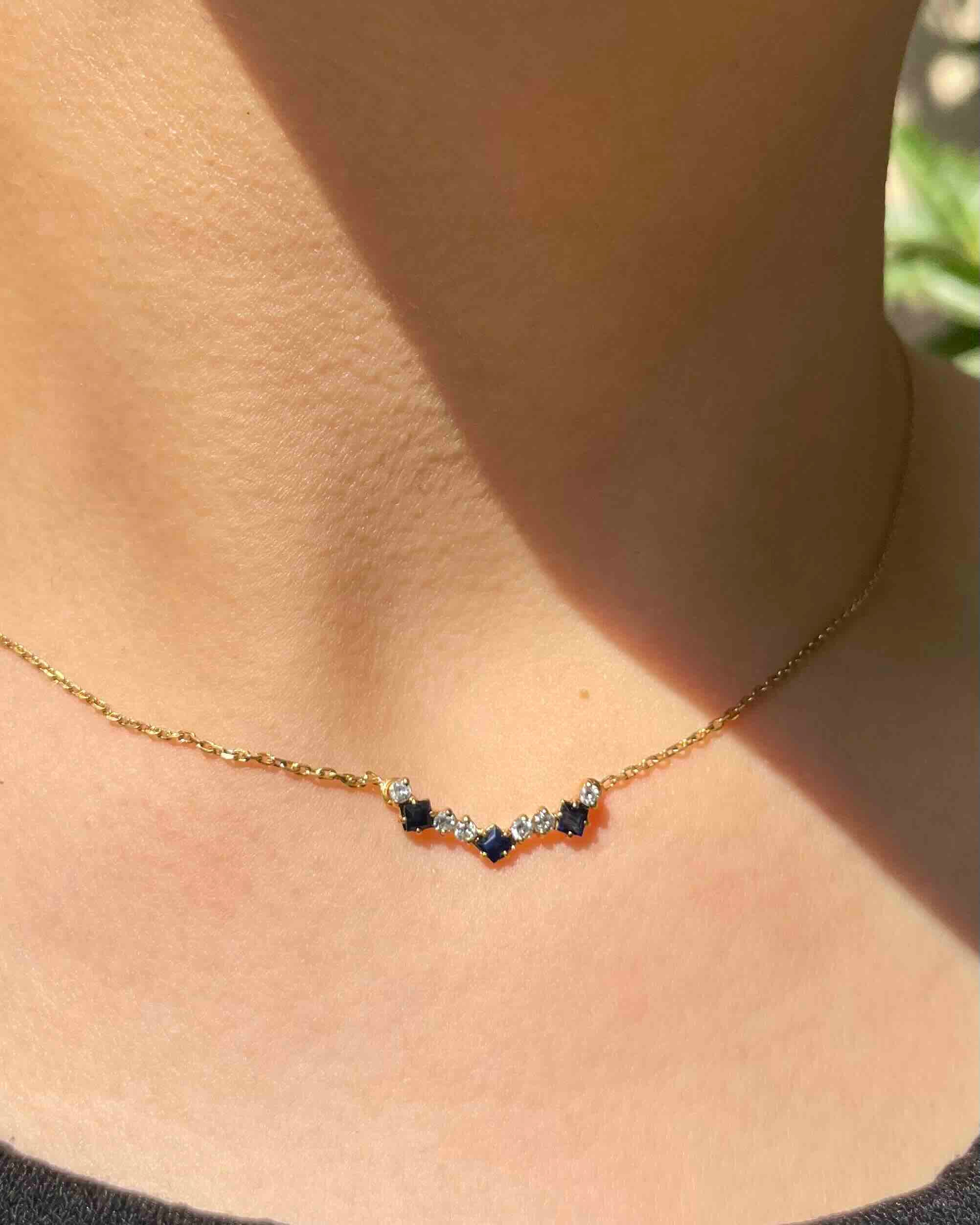 Collier Rivière Saphirs & Diamants "Tatiana"