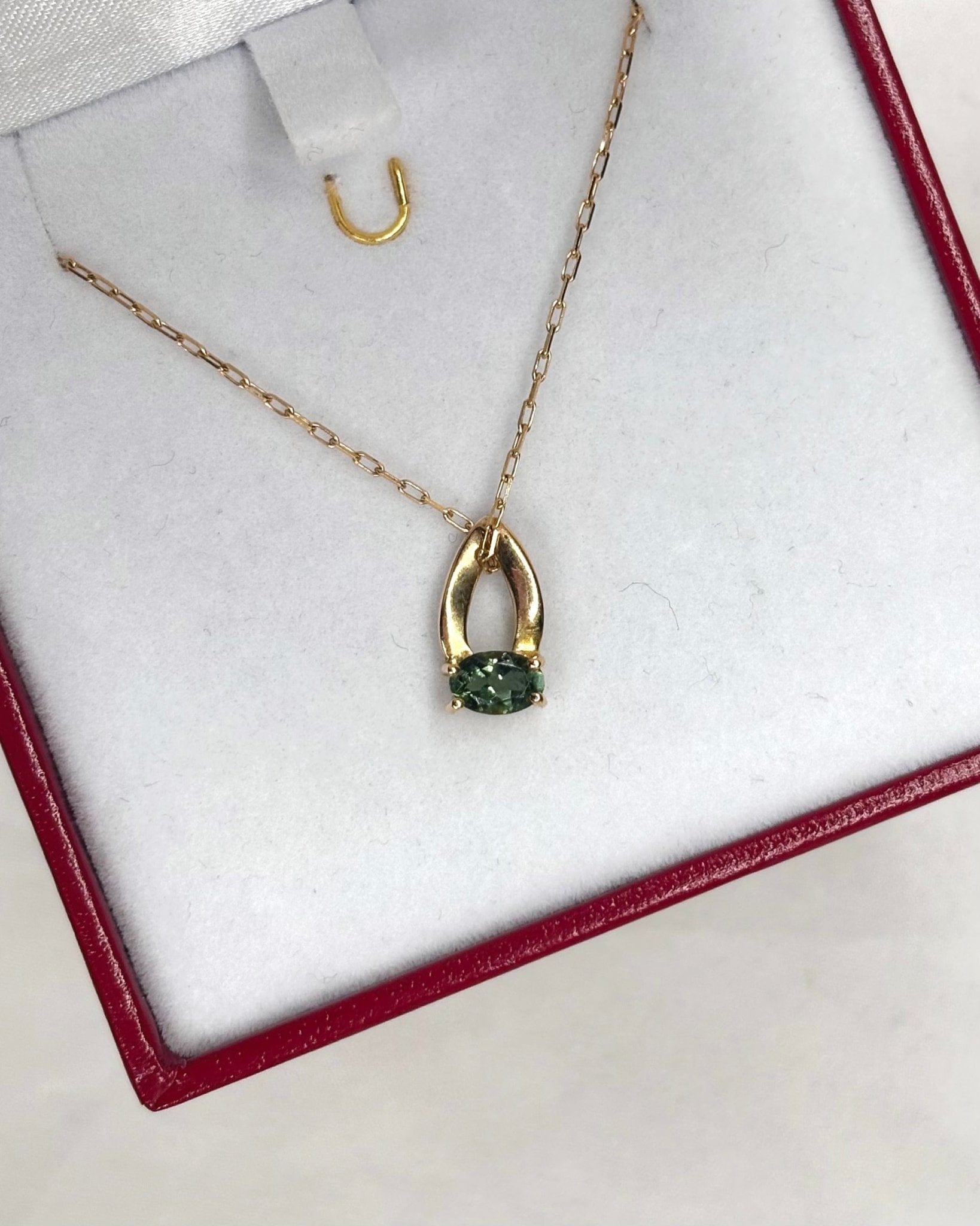 Collier Saphir Vert "Mylène" - Elliade Paris