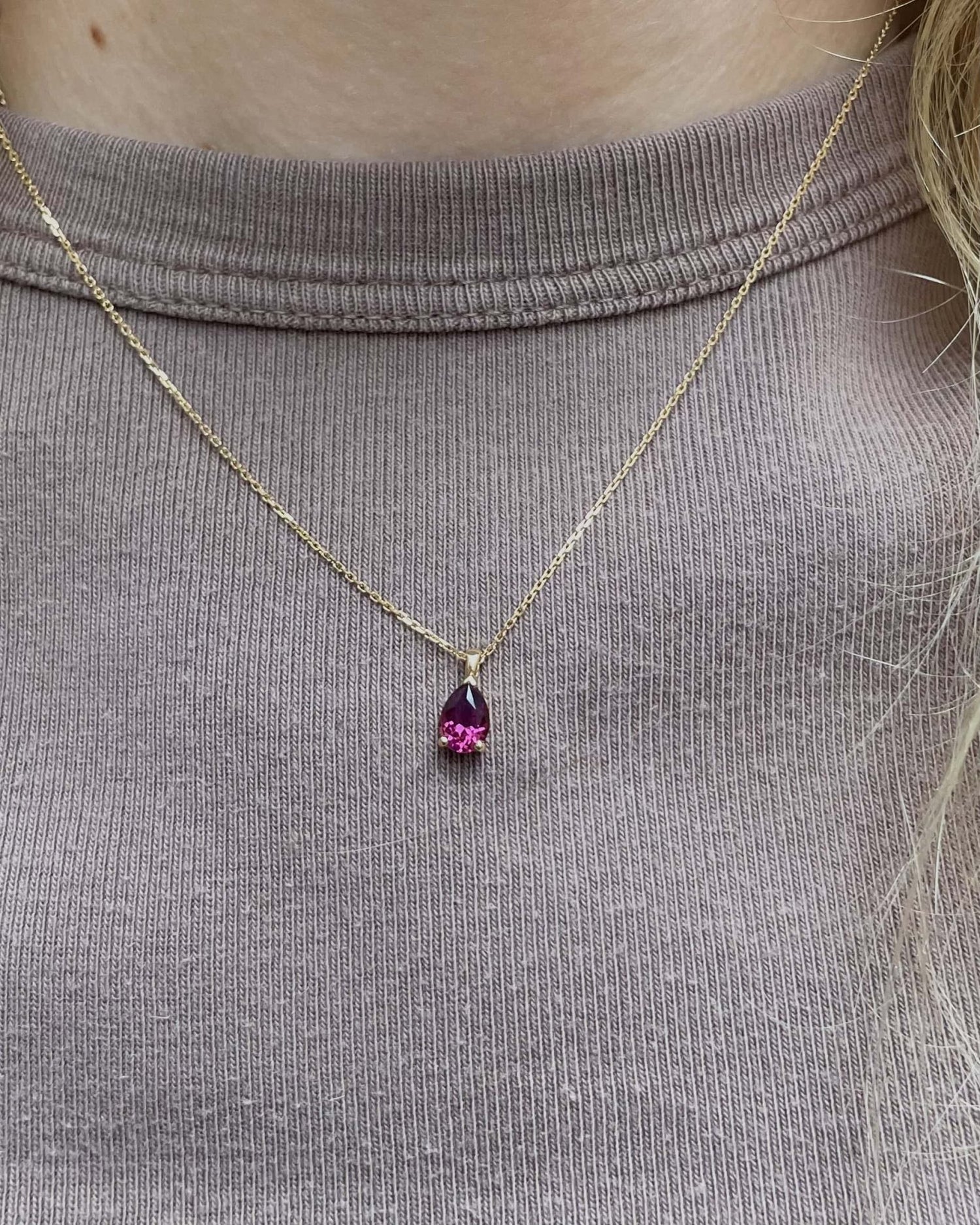 Collier vintage Grenat "Gaelle" - Elliade Paris