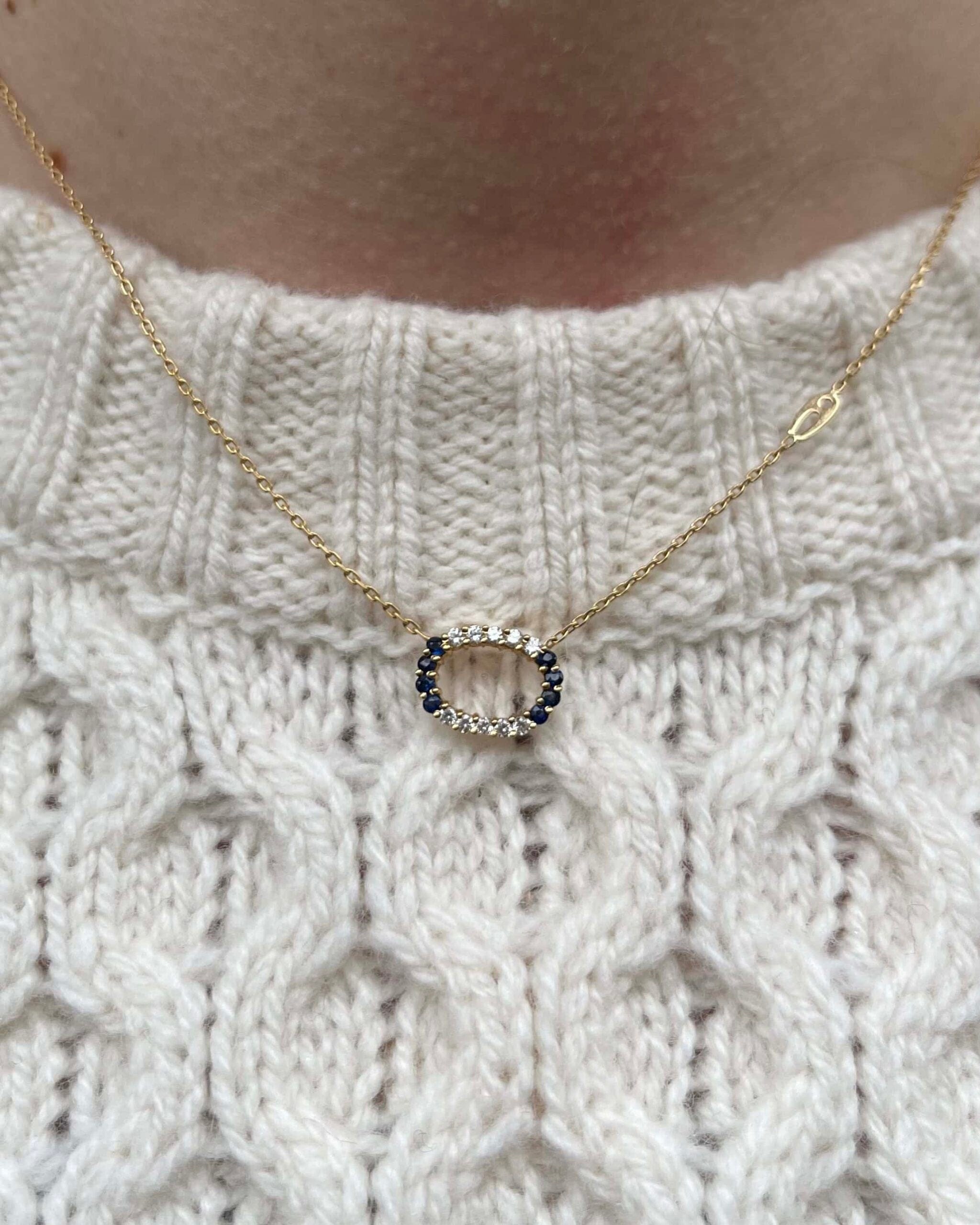 Collier Saphirs & Diamants "Roamy" - Elliade Paris