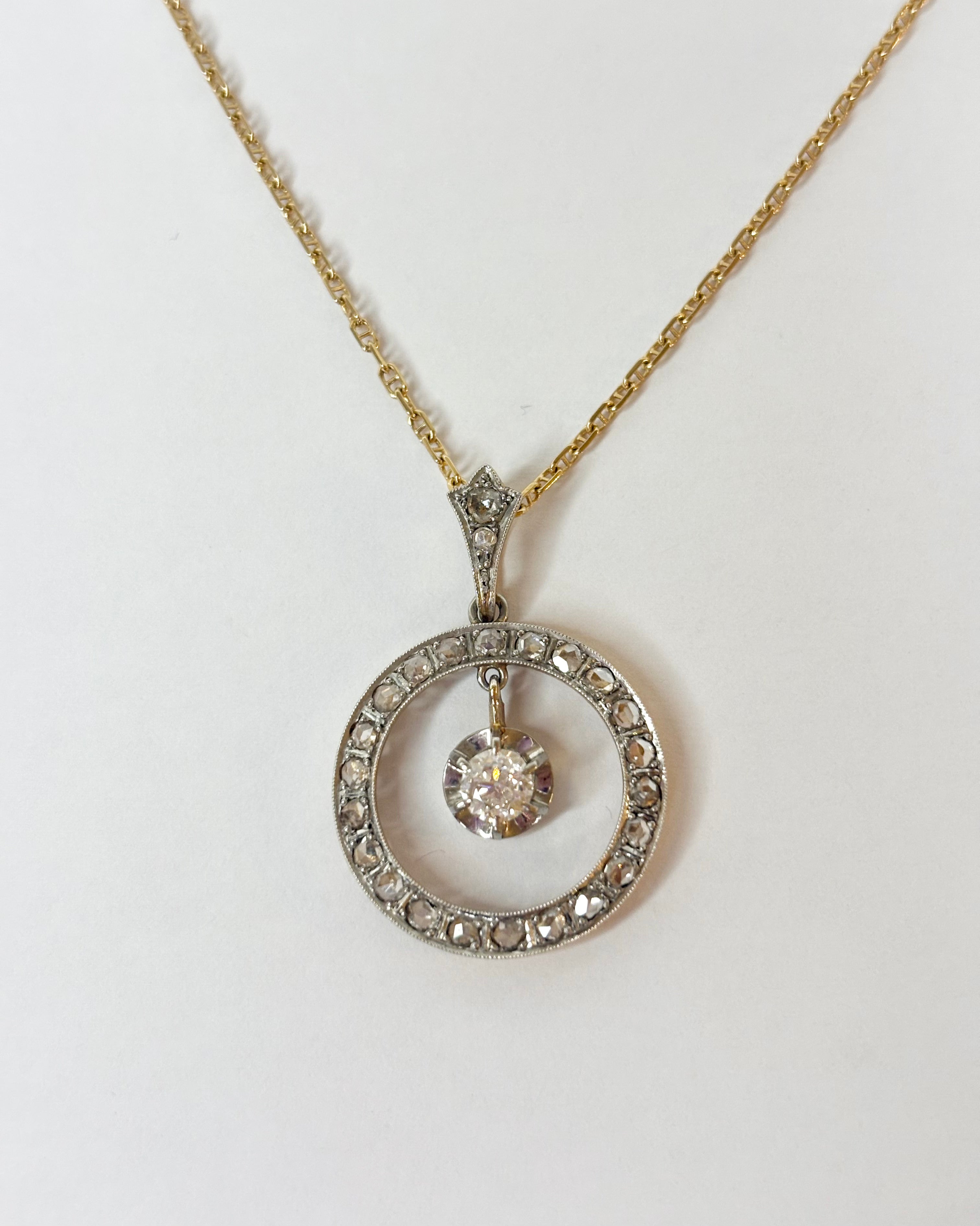 Pendentif Art Déco Diamants 0.55 carat "Olivia"