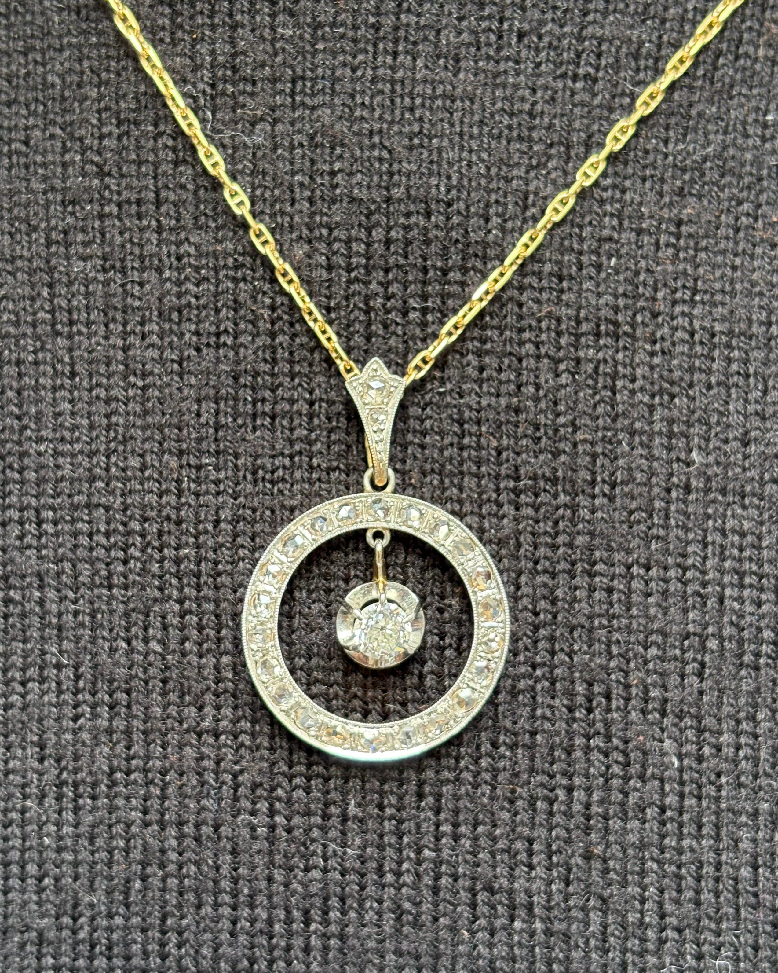 Pendentif Art Déco Diamants 0.55 carat "Olivia"