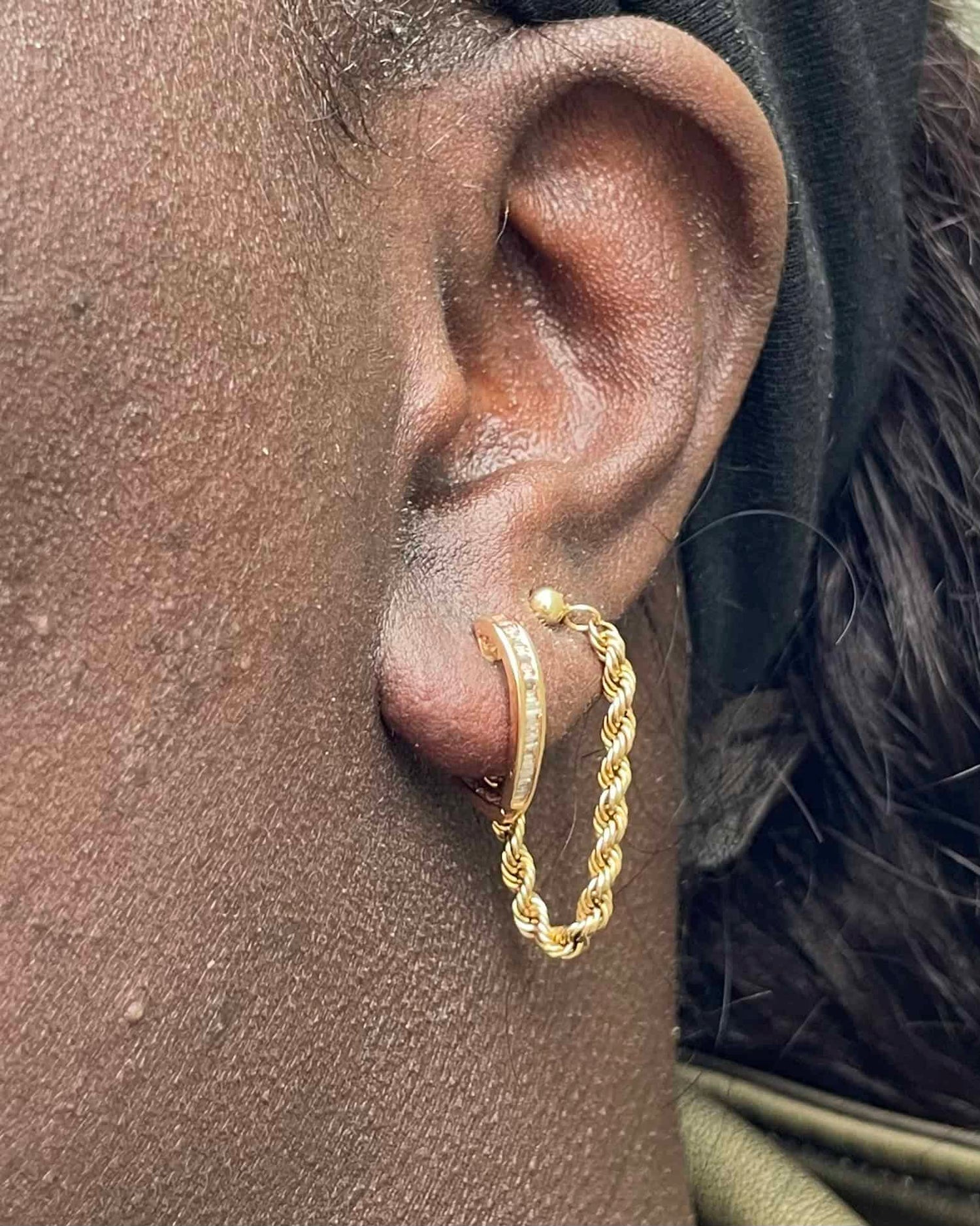 Créoles 44 Diamants Baguette "Ornella" - Elliade Paris