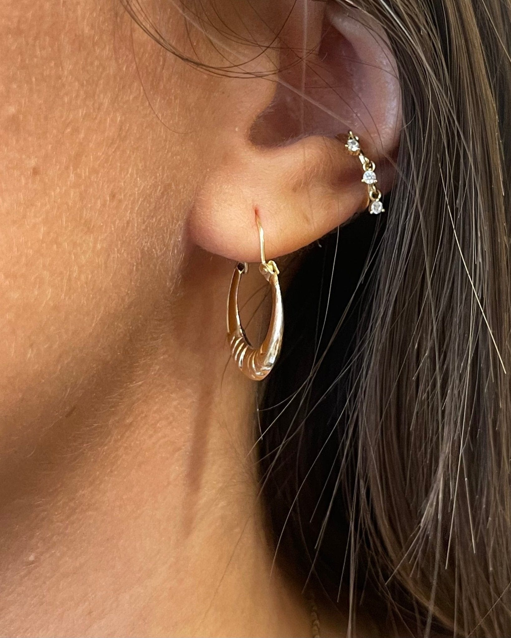 Créoles Or Jaune 18 carats "Jackie" - Elliade Paris