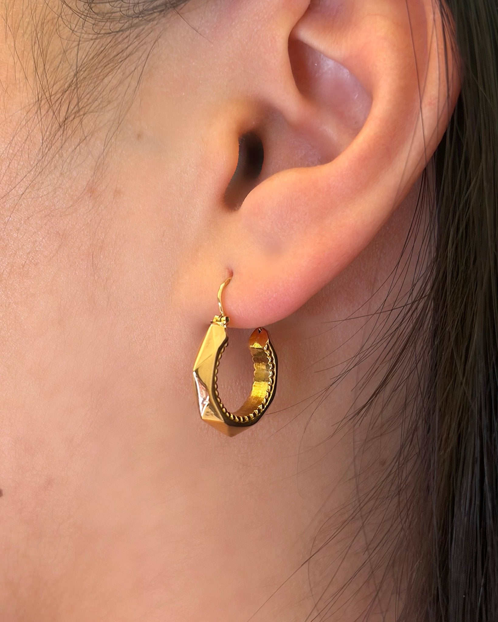 Créoles Or Jaune 18 carats "Johanna" - Elliade Paris