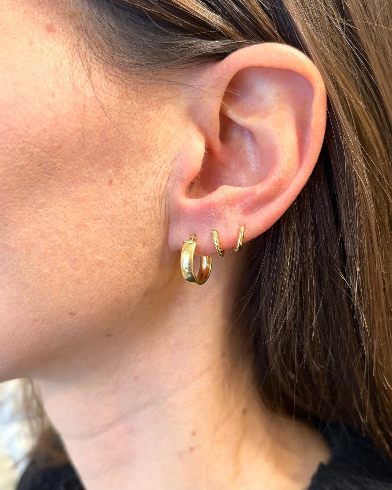 Créoles Or Jaune "Carrie" - Elliade Paris