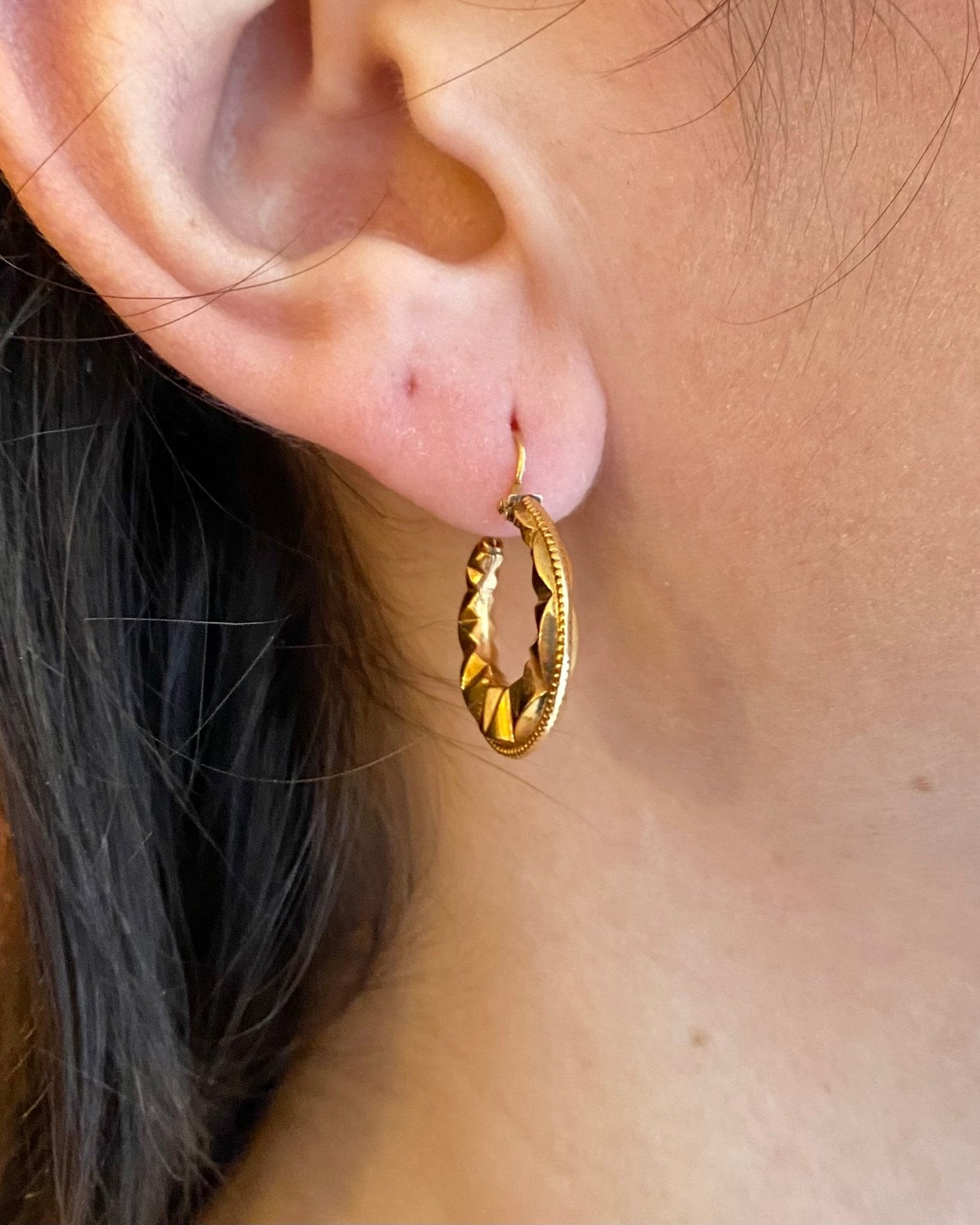 Créoles Or Jaune "Clara" - Elliade Paris