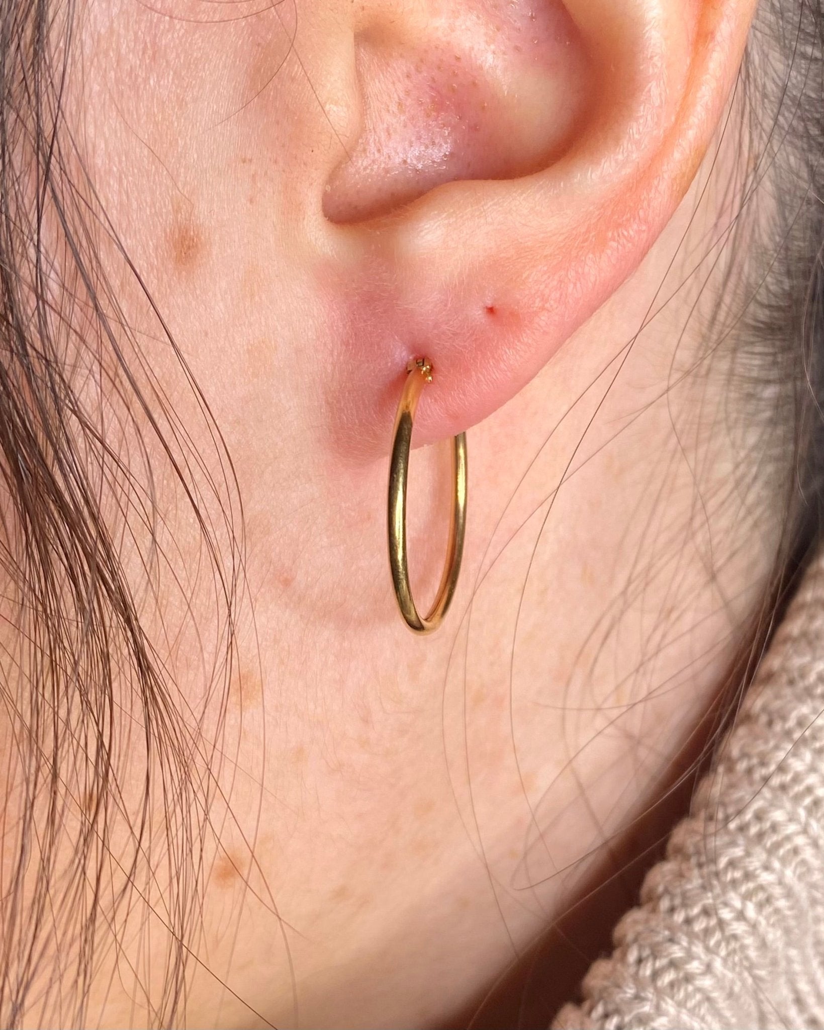 Créoles Or Jaune "Coline" - Elliade Paris