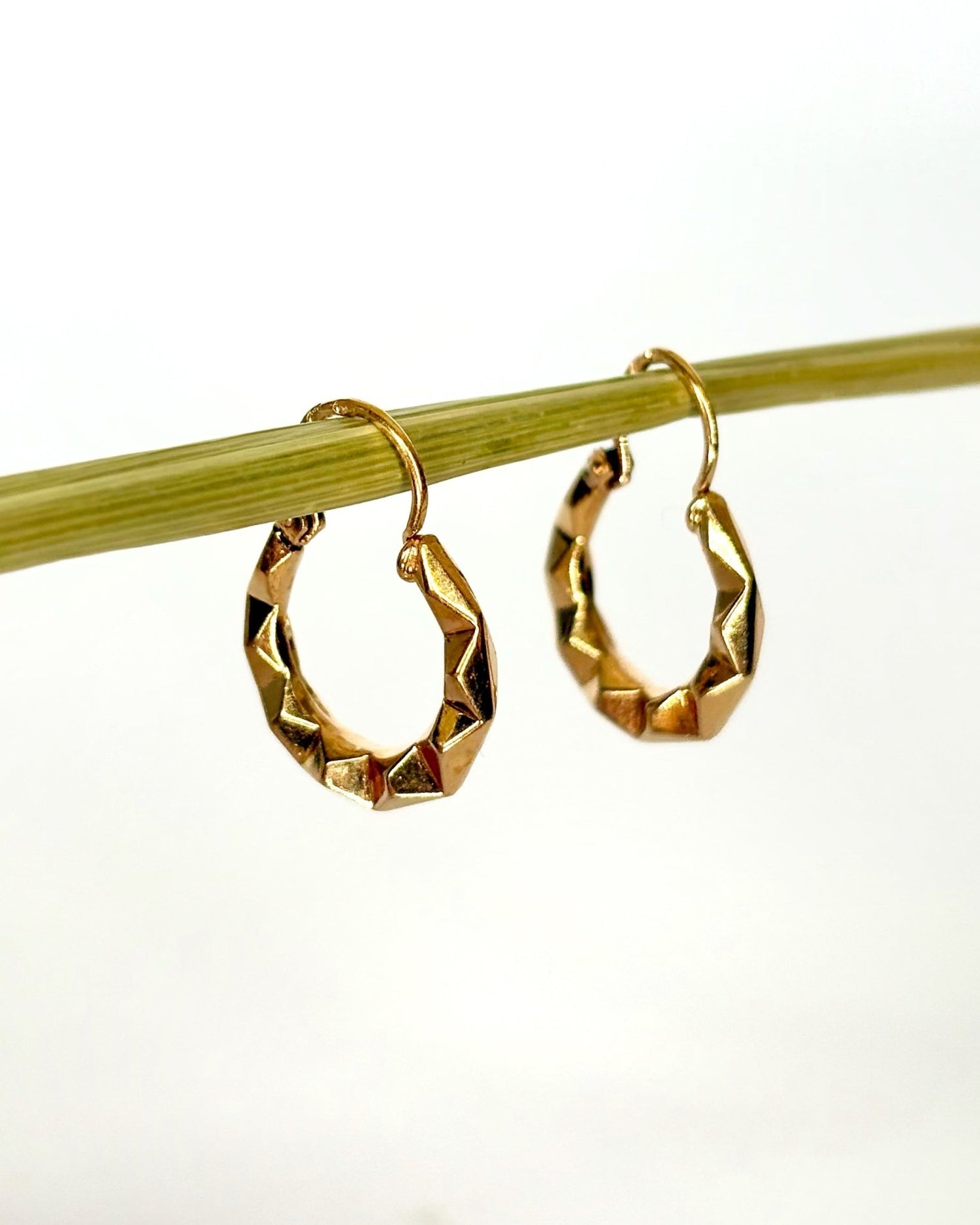 Créoles Or Jaune "Marcelle" - Elliade Paris