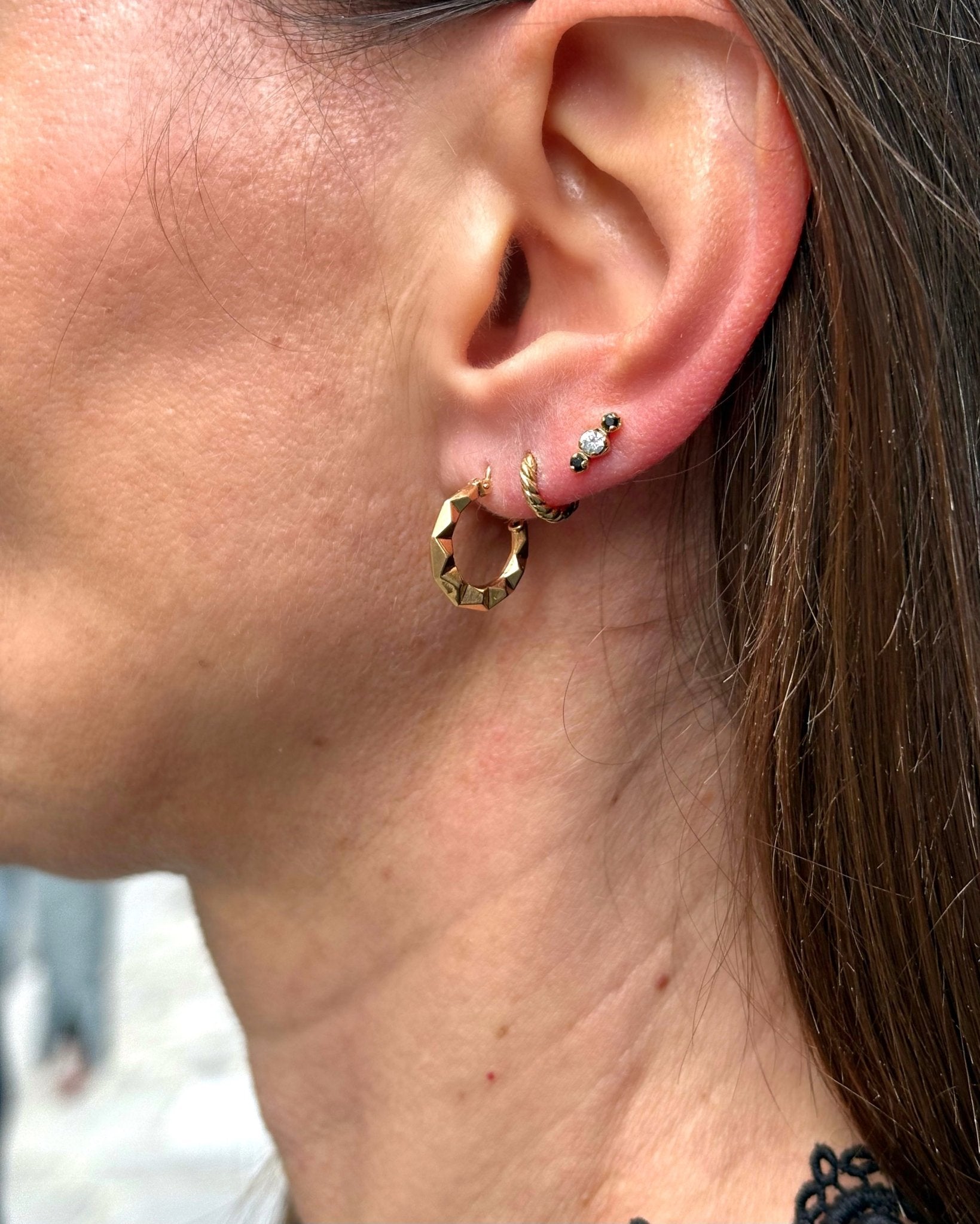 Créoles Or Jaune "Marcelle" - Elliade Paris