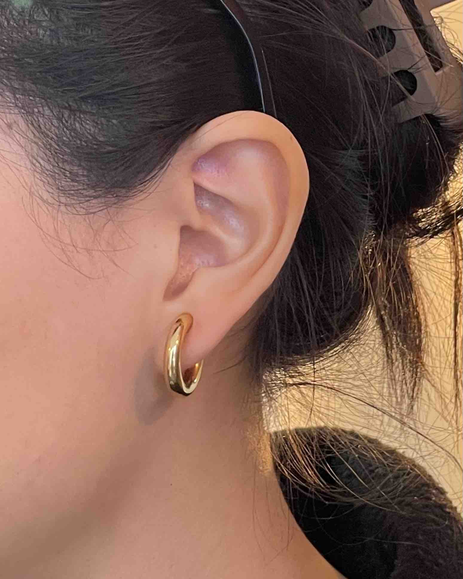 Vintage Gold Hoop Earrings "Martine"