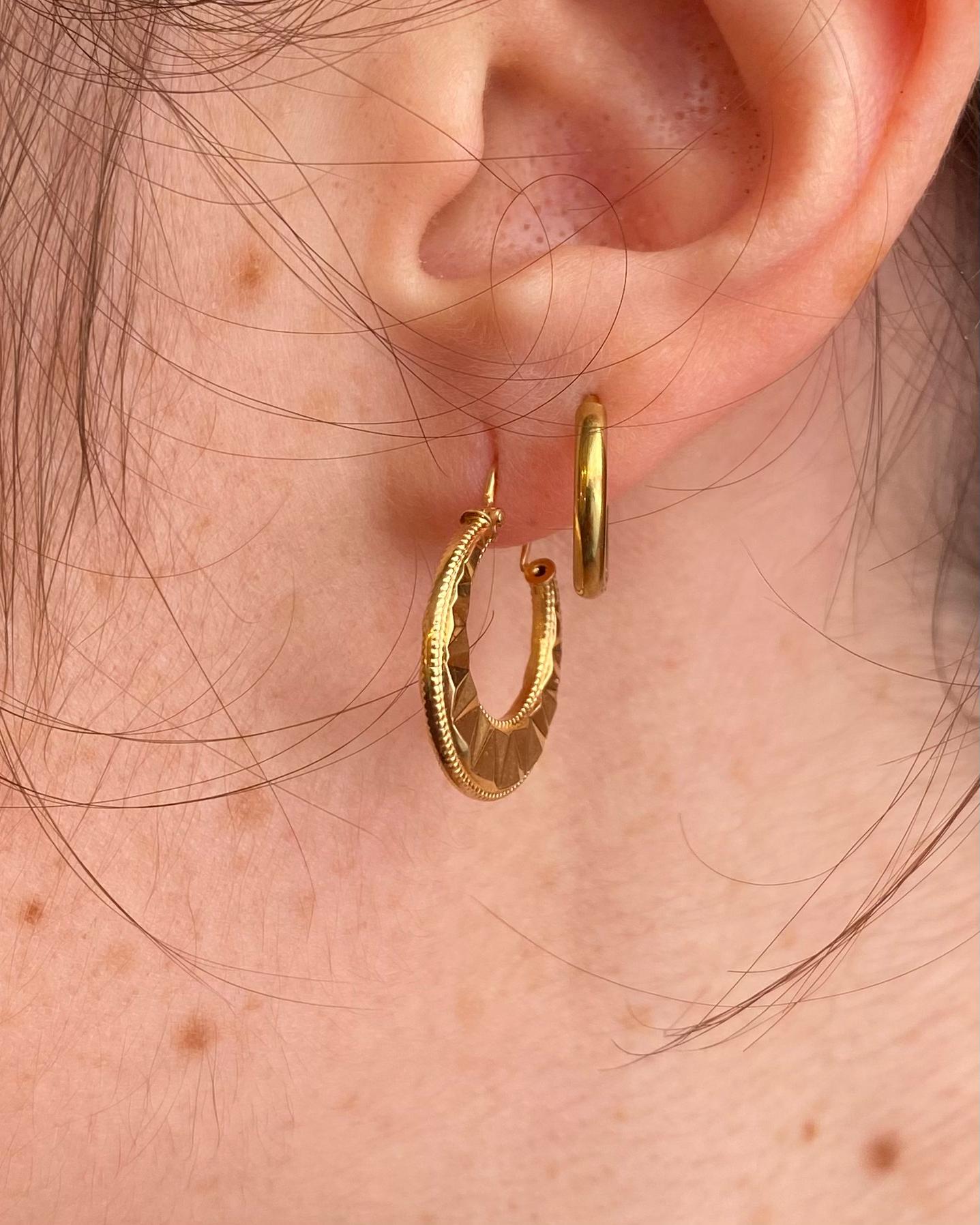 Créoles Vintage Or Jaune 18 carats “Céleste” - Elliade Paris