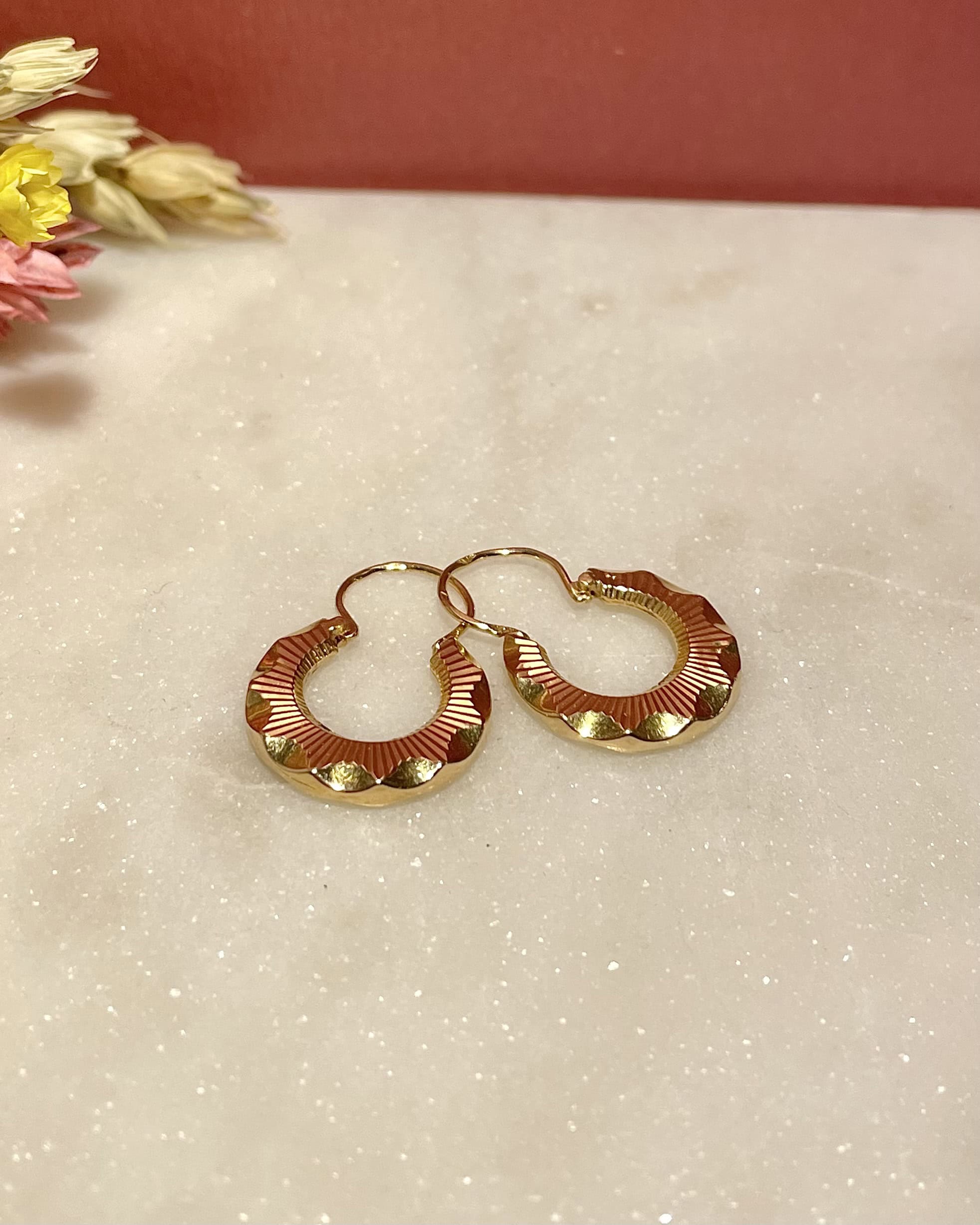 Créoles Vintage Or 18 carats "Naély" - Elliade Paris