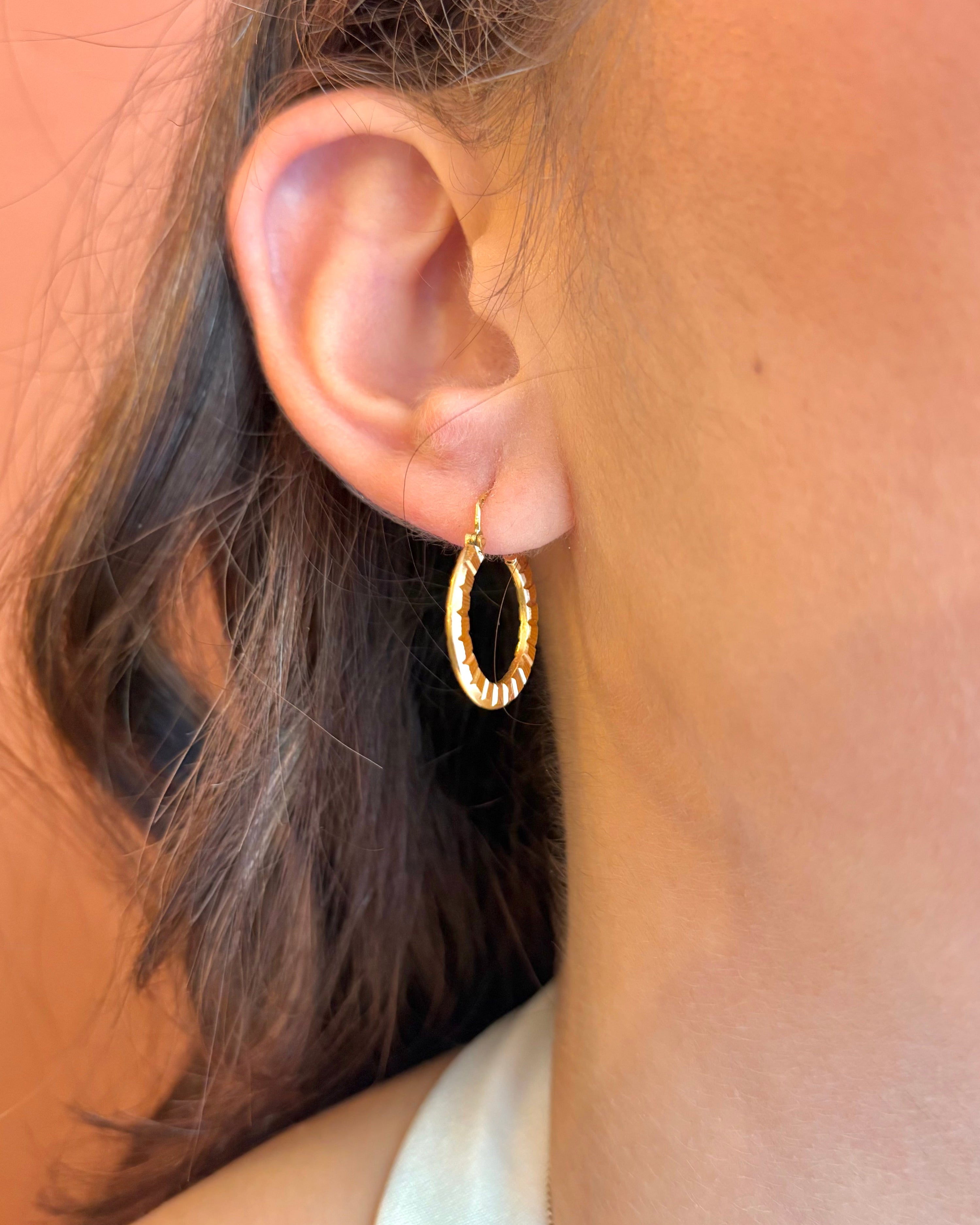 Créoles Or Jaune 18 carats "Elina"