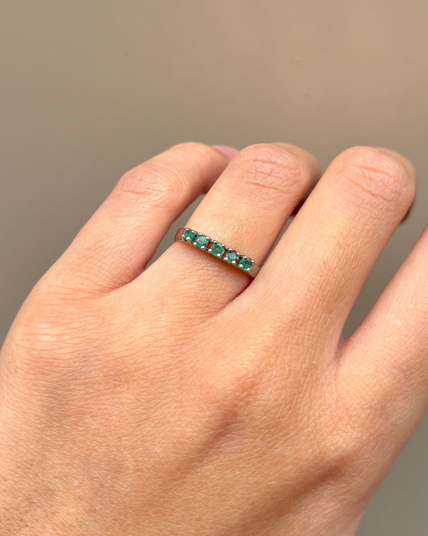 Demi - alliance 5 Émeraudes "Georgia" - Elliade Paris