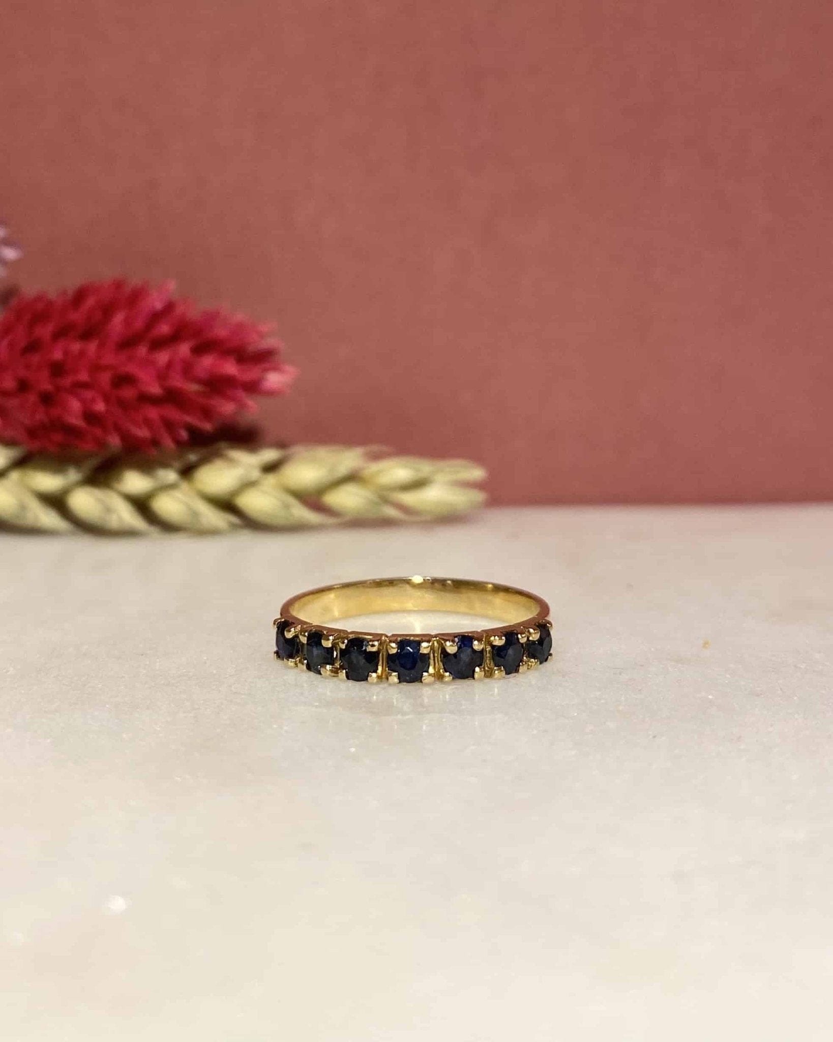 Demi Alliance 7 Saphirs 0.70 carat "Clarisse" - Elliade Paris