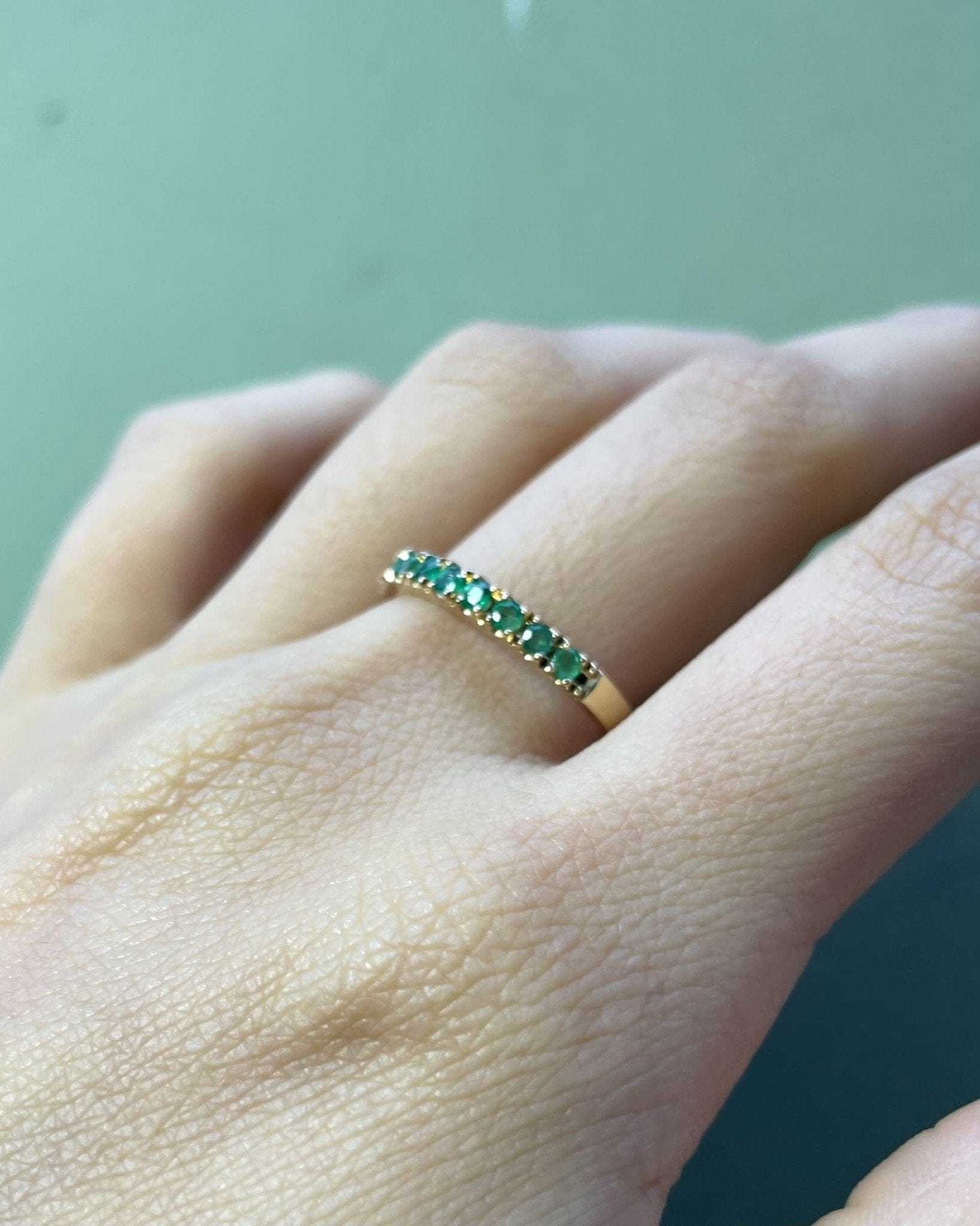 Demi Alliance 9 Emeraudes Vintage "Dakota" - Elliade Paris