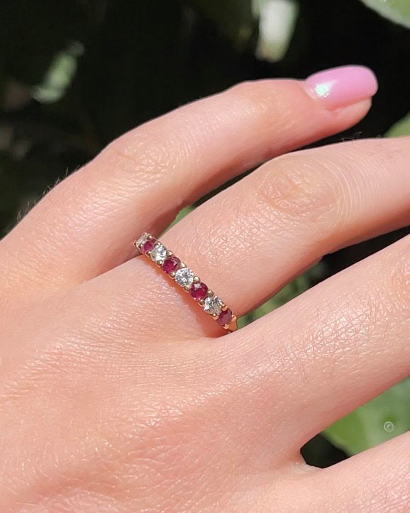 Demi Alliance Rubis & Diamants "Amaira"