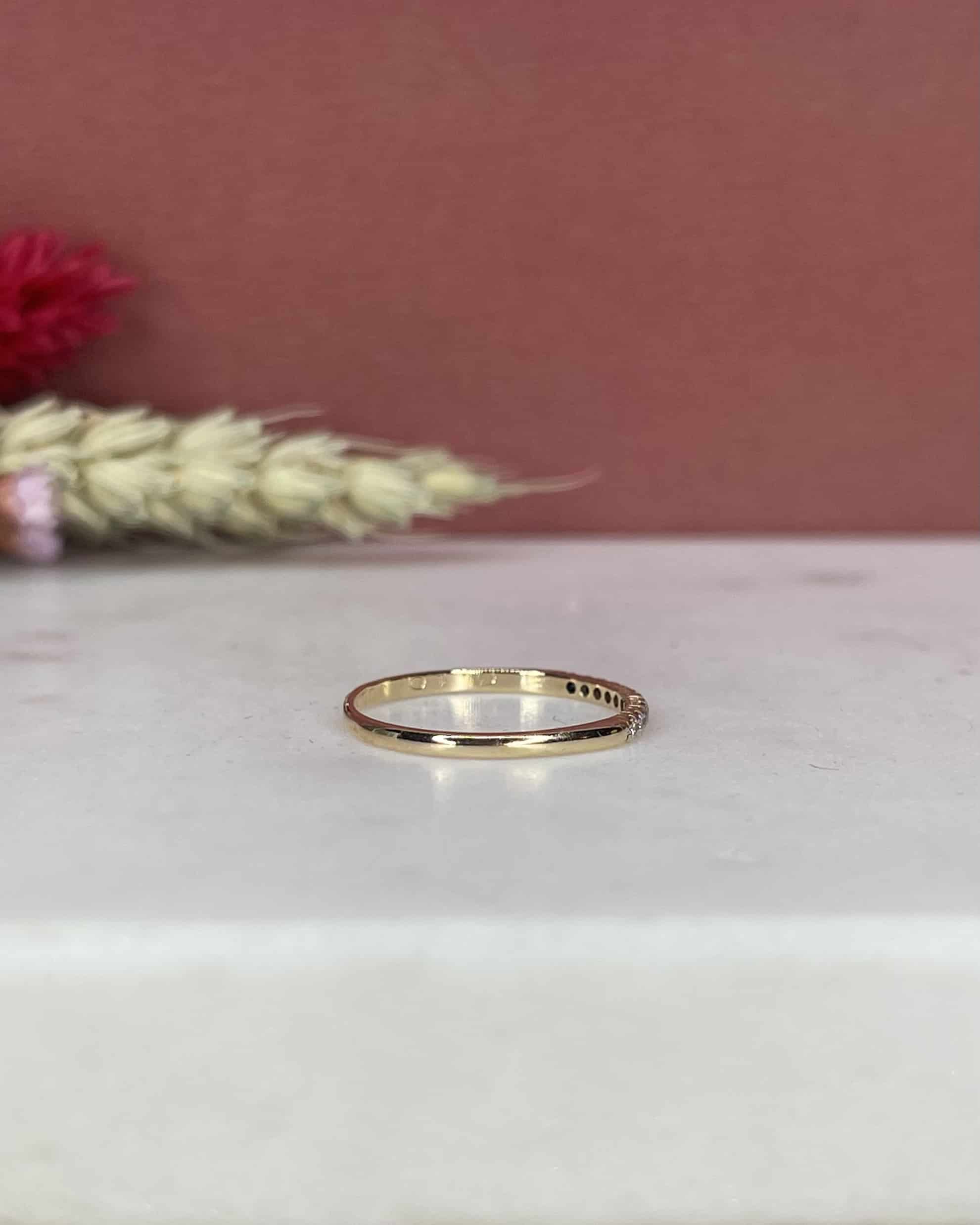 Demi Alliance Vintage 11 Diamants "Haada" - Elliade Paris
