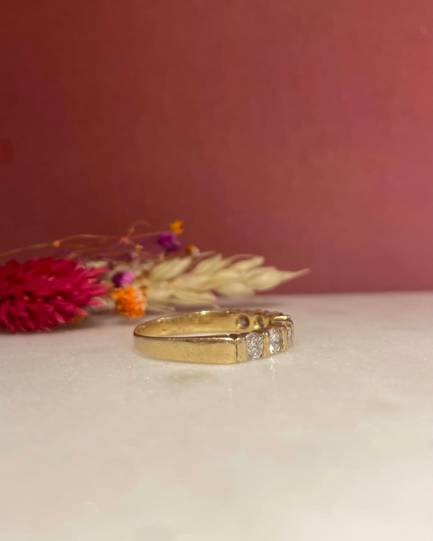 Demi-Alliance Vintage 7 Diamants 0.70 Carat "Isaure"