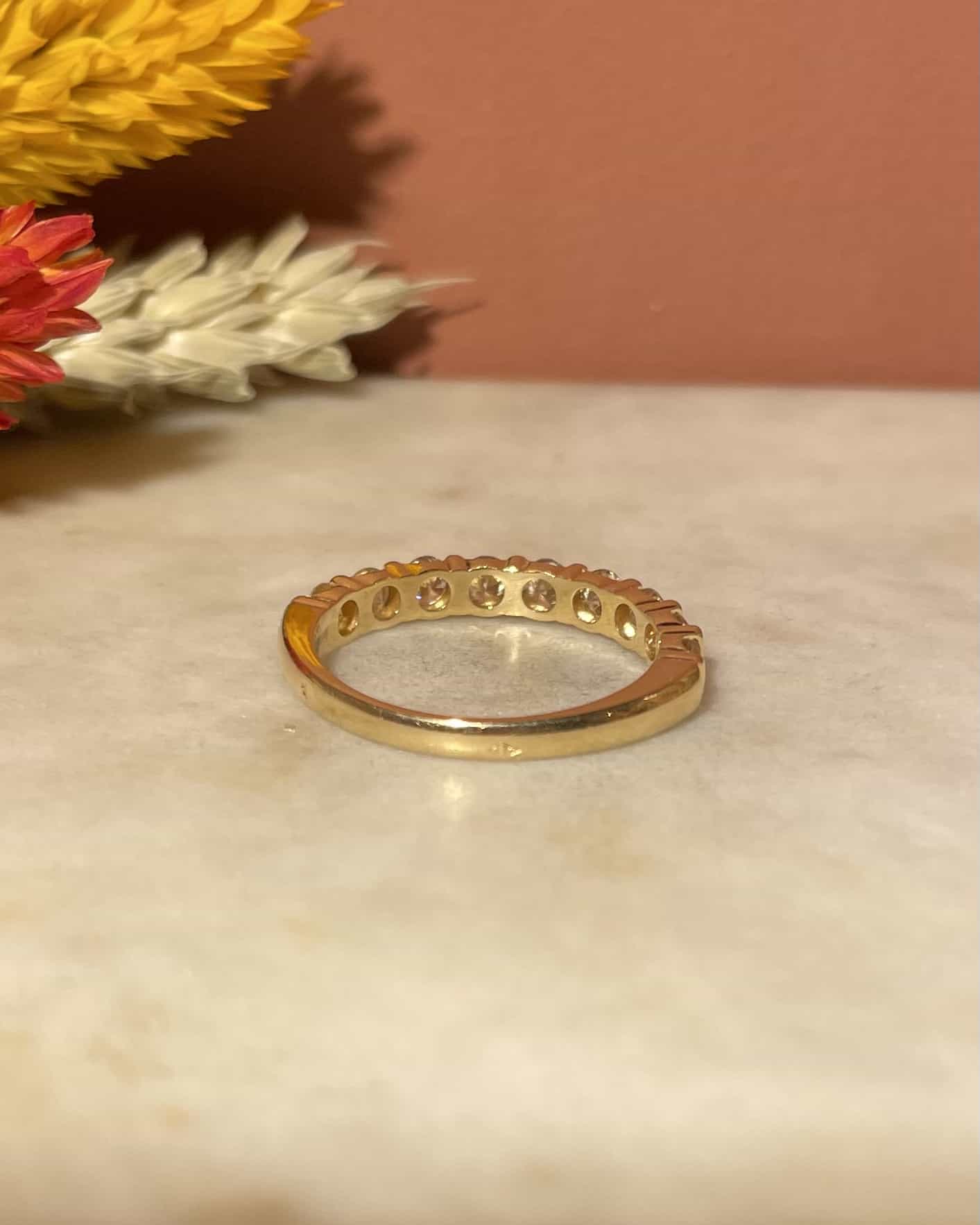 Demi-Alliance 9 Diamants 0.90 carat "Naomie"