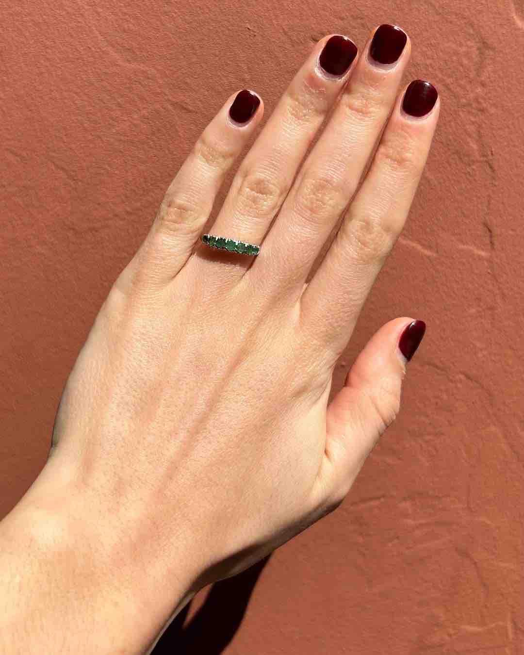 Demi alliance émeraudes vintage "Giulia" - Elliade Paris