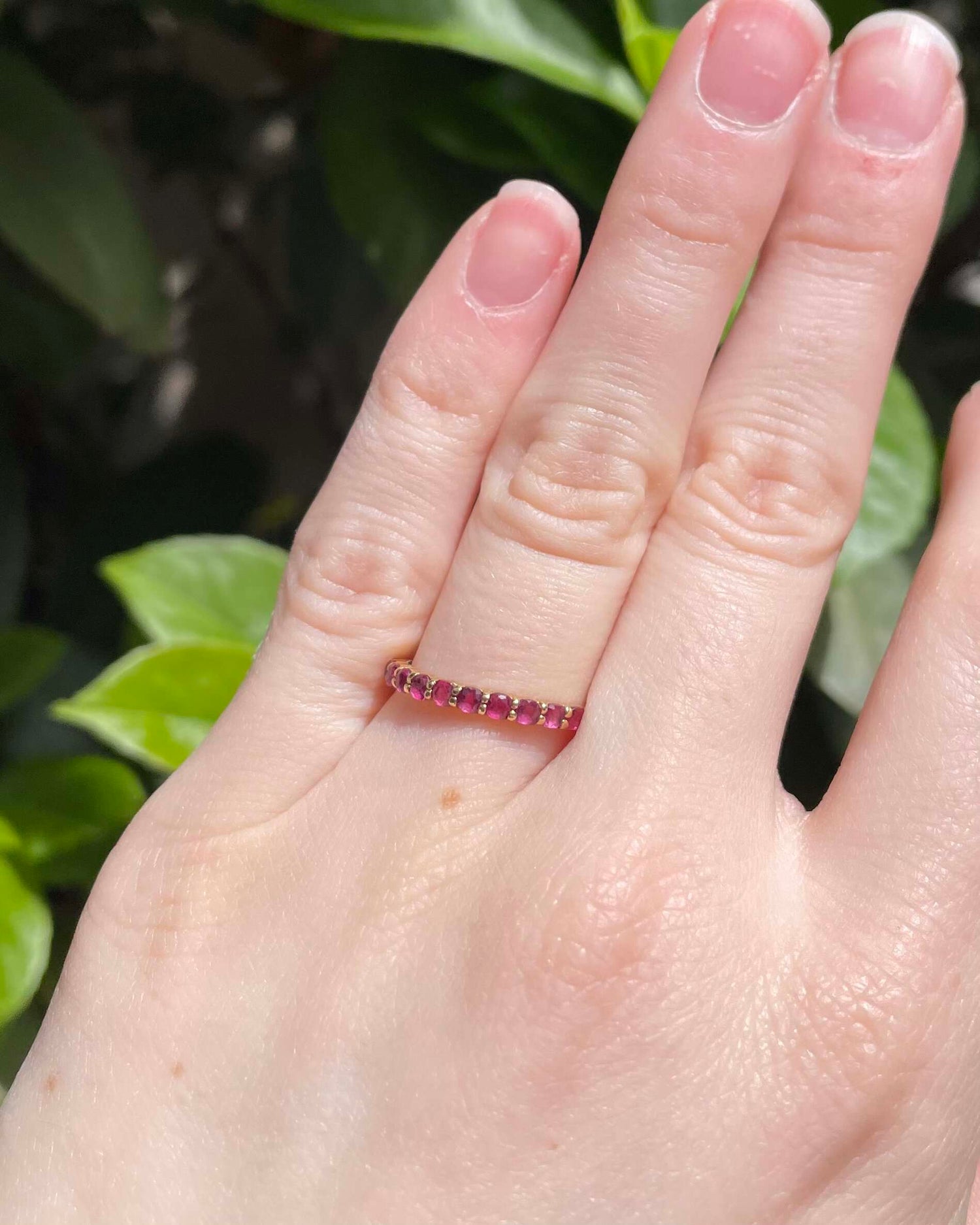 Demi-Alliance Vintage Rubis "Jennie" - Elliade Paris