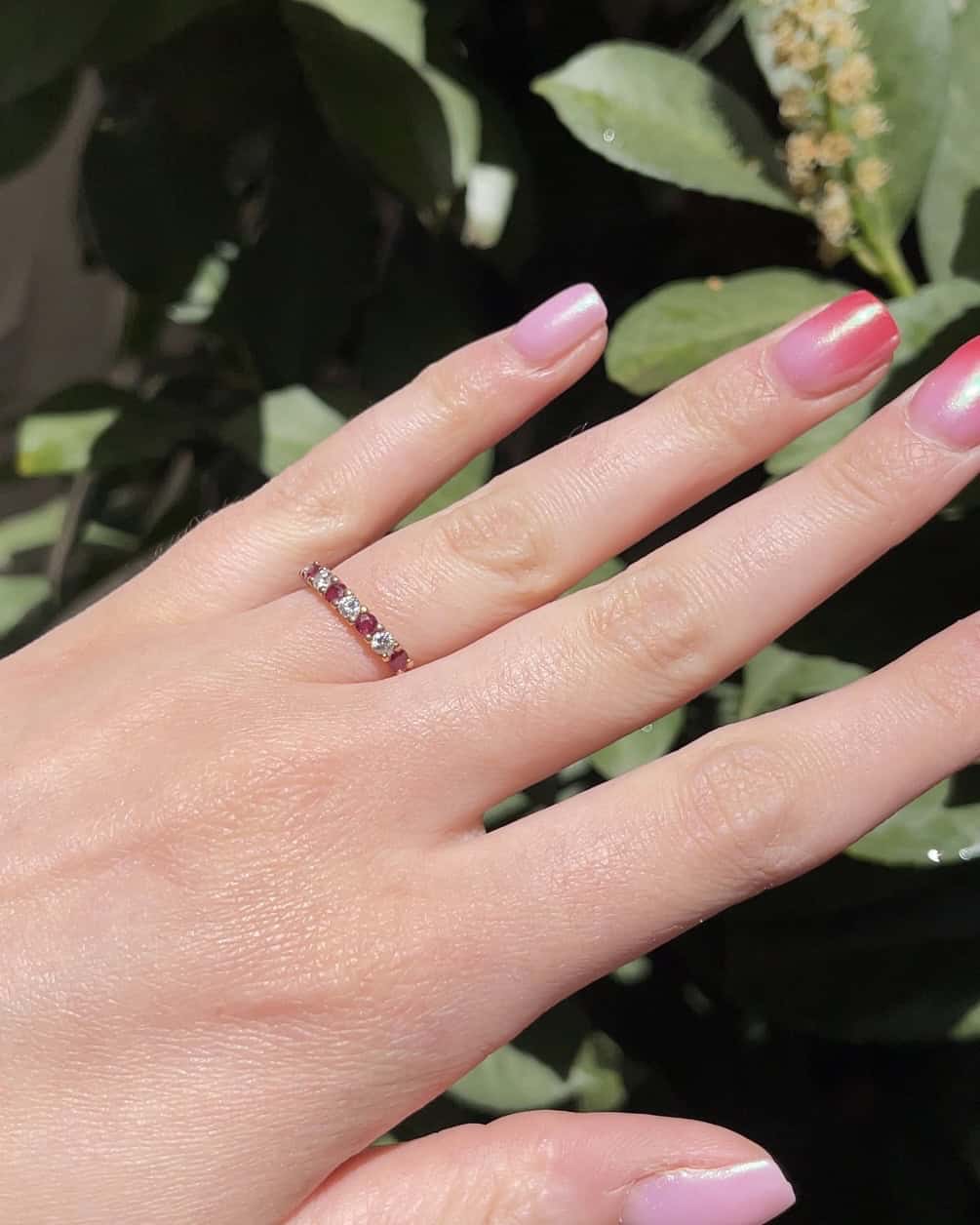 Demi Alliance Rubis & Diamants "Amaira"
