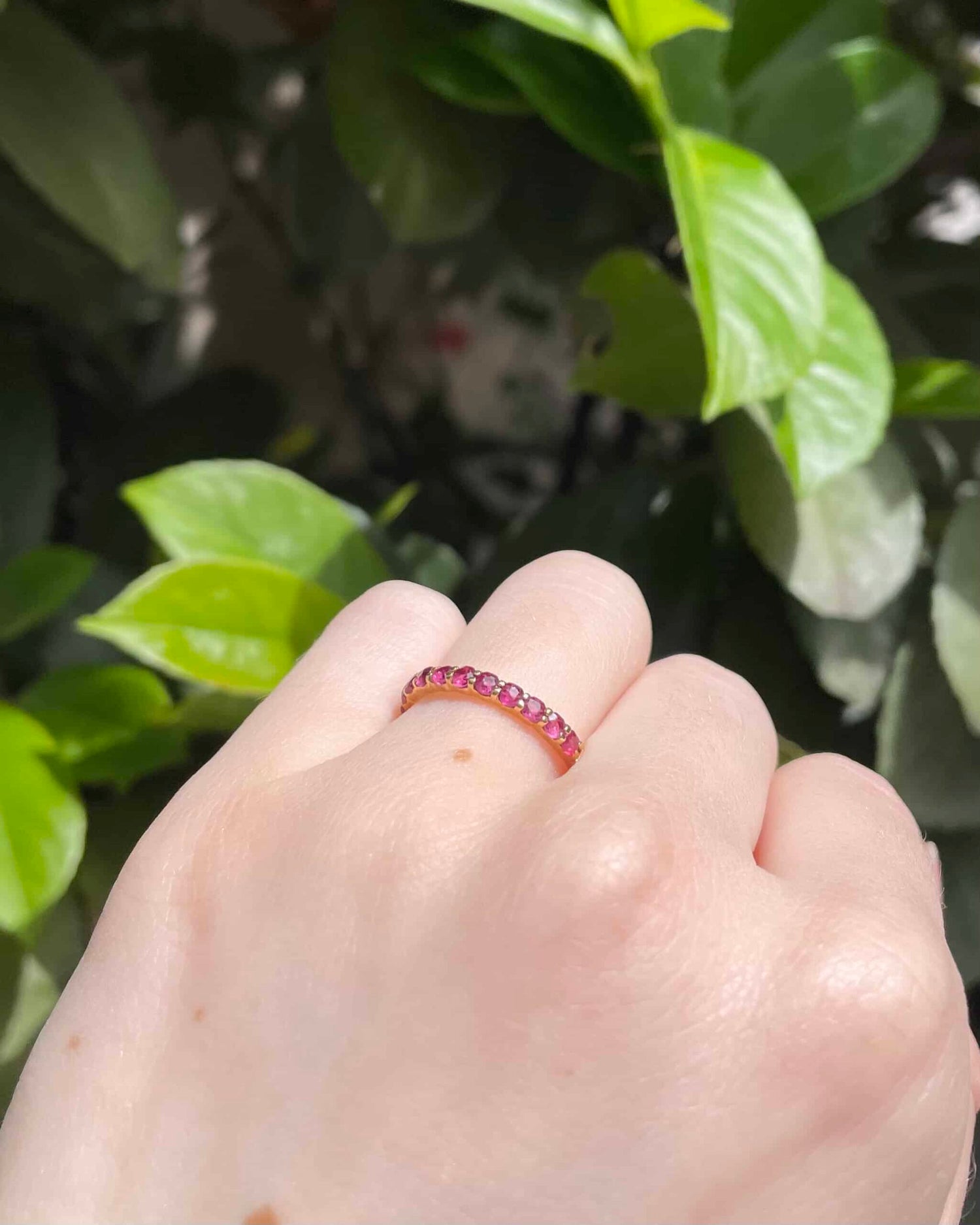 Demi-Alliance Vintage Rubis "Jennie" - Elliade Paris